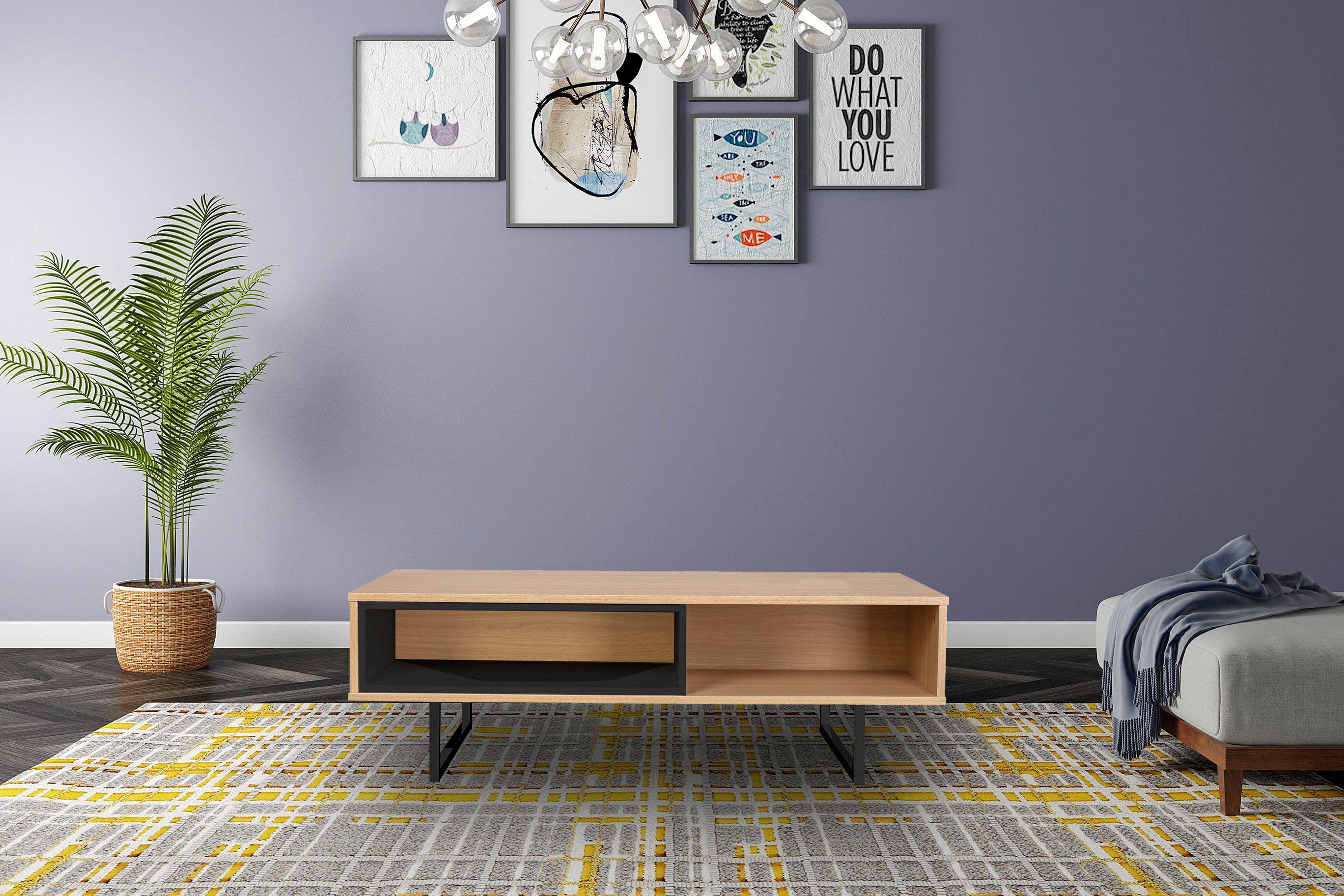 INOSIGN Couchtisch Eileen, Ablagetisch Eiche Dekor