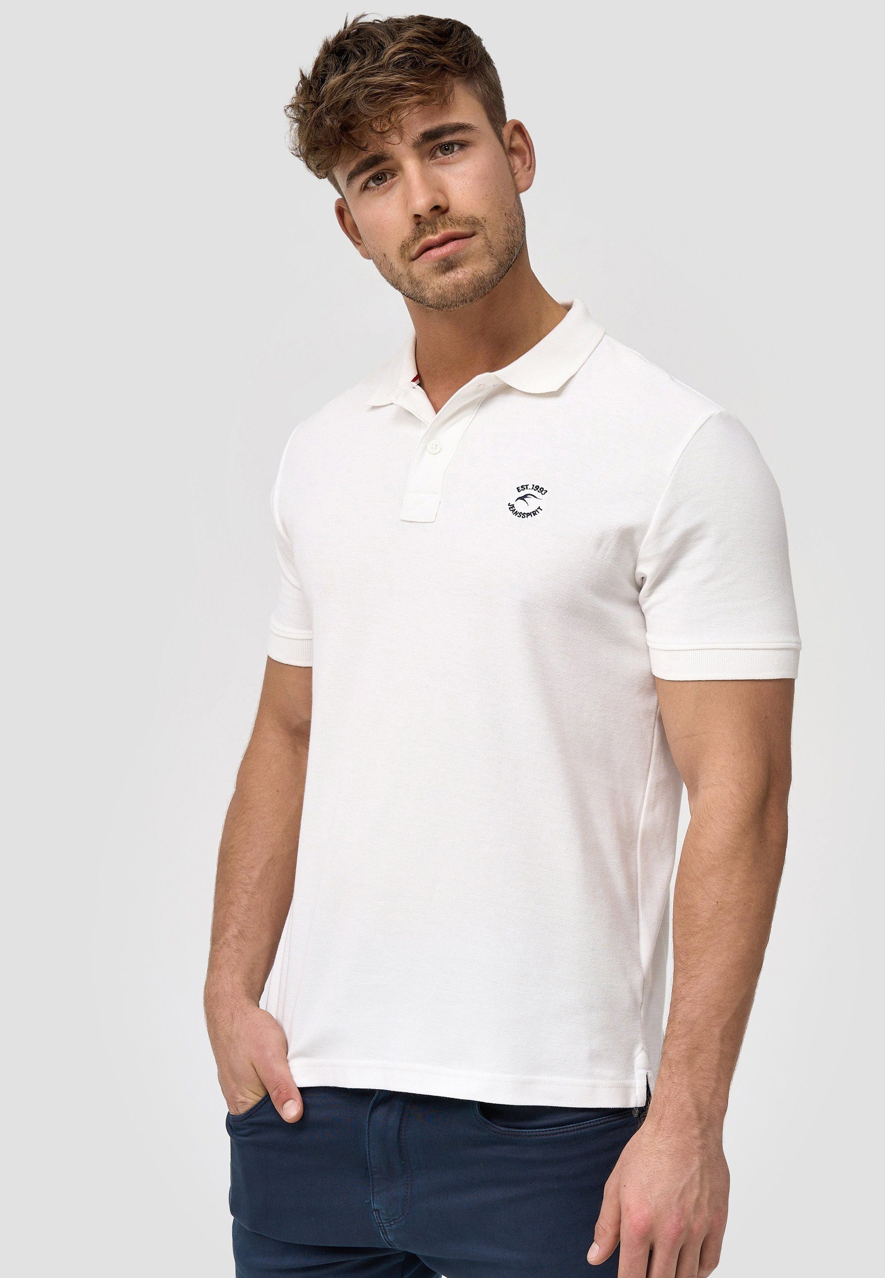 Indicode Poloshirt Wadim mit feiner Logo-Stickerei günstig online kaufen
