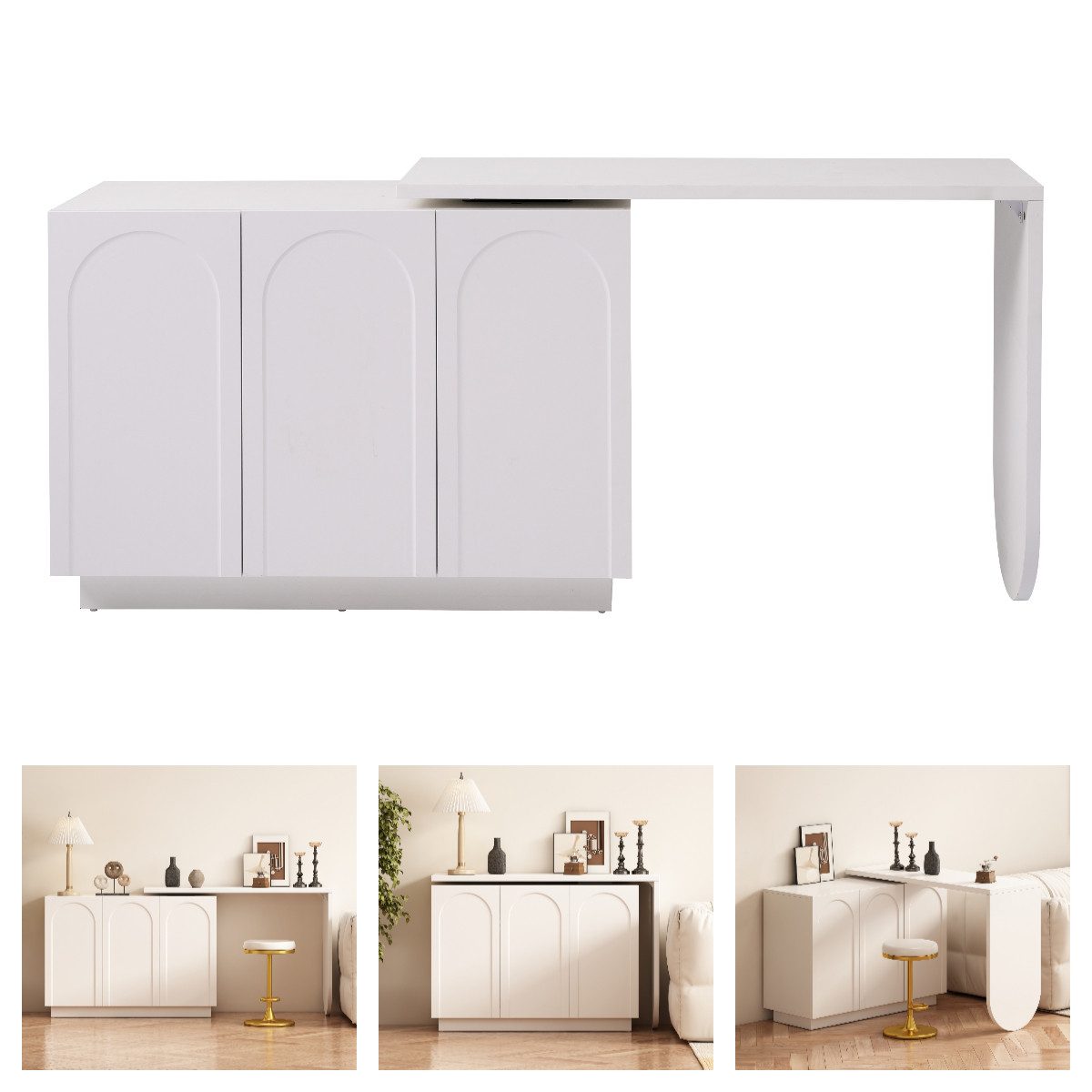 IDEASY Eckschreibtisch 110*40*75cm, Schreibtisch mit 360° günstig online kaufen