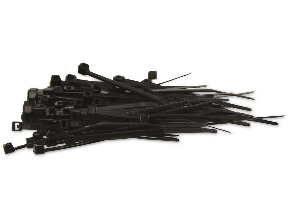 KSS Kabelbinder KSS Kabelbinder-Sortiment Polyamid 6.6, schwarz, Breite:  2,4mm, Länge: 63,7mm, Max. Bündel-Ø: 11mm