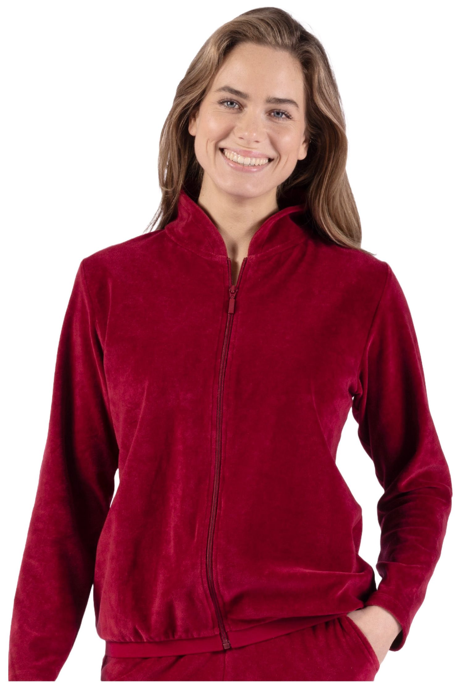 Nina Von C. Hausanzug Homewear Nikki Jacke (1 tlg) kuschelige Qualität