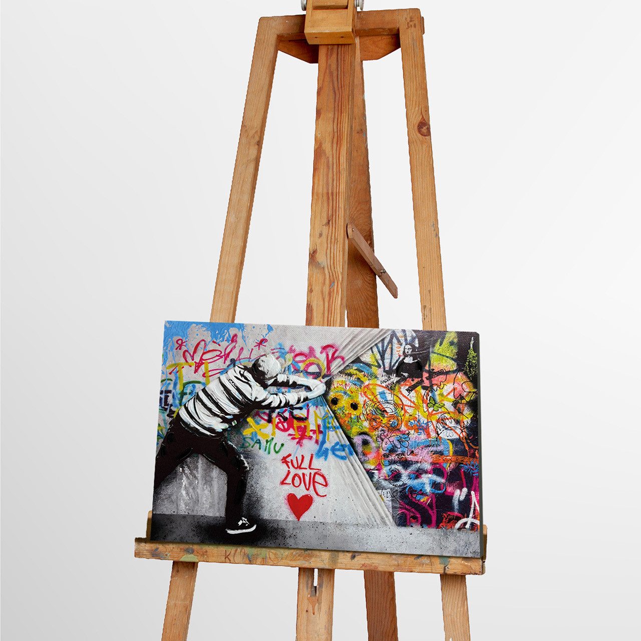 ArtUniverse Gemälde Leinwandbild Pulling! 30 x 45 cm, Menschenmotiv