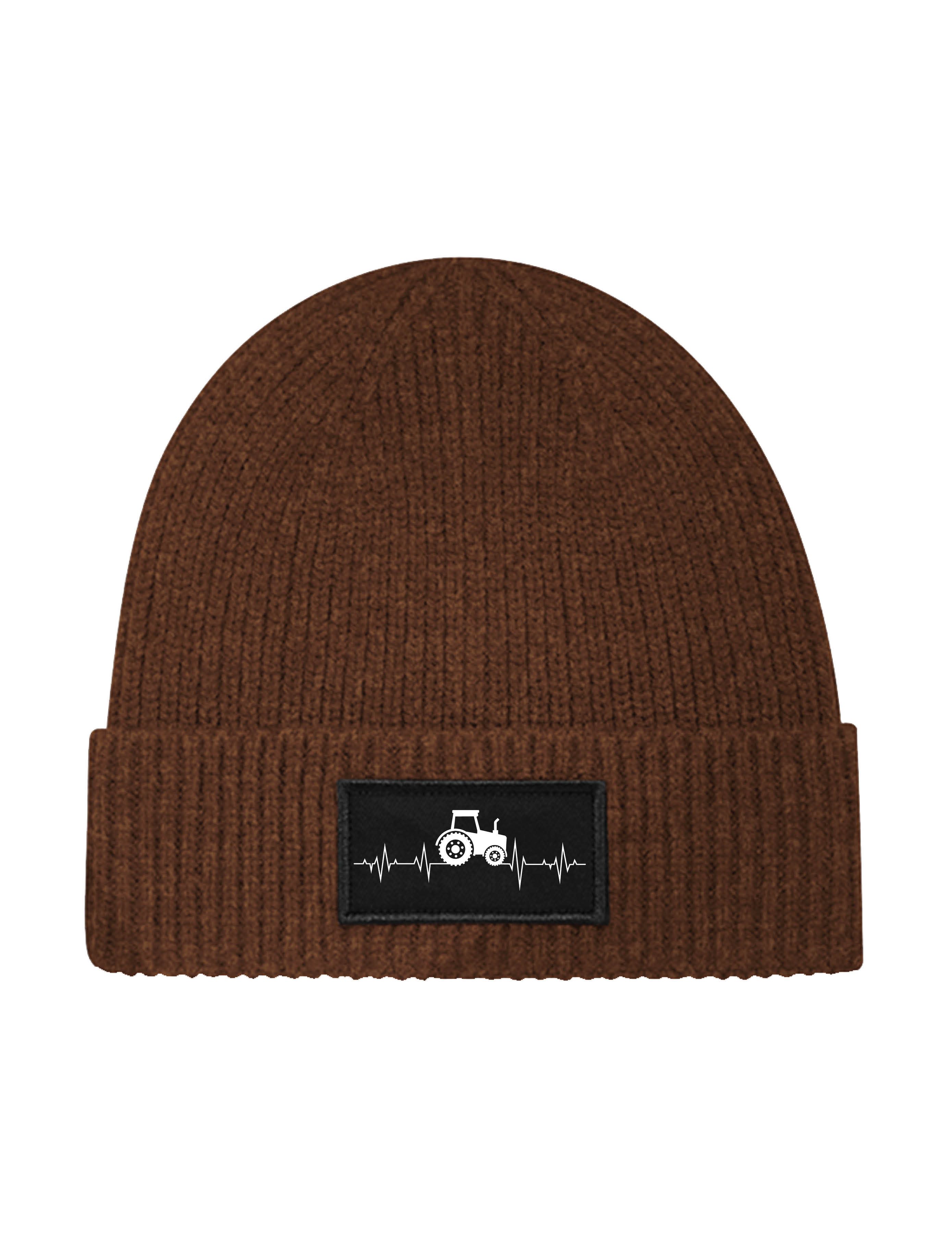 Youth Designz Beanie Unisex Strick Beanie Mütze mit Heartbeat Pferd Aufdruck Geschenk Stahl mit lustigen Print für Damen und Herren