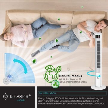 KESSER Turmventilator, Turmventilator mit Fernbedienung 120 cm Oszilation 55W