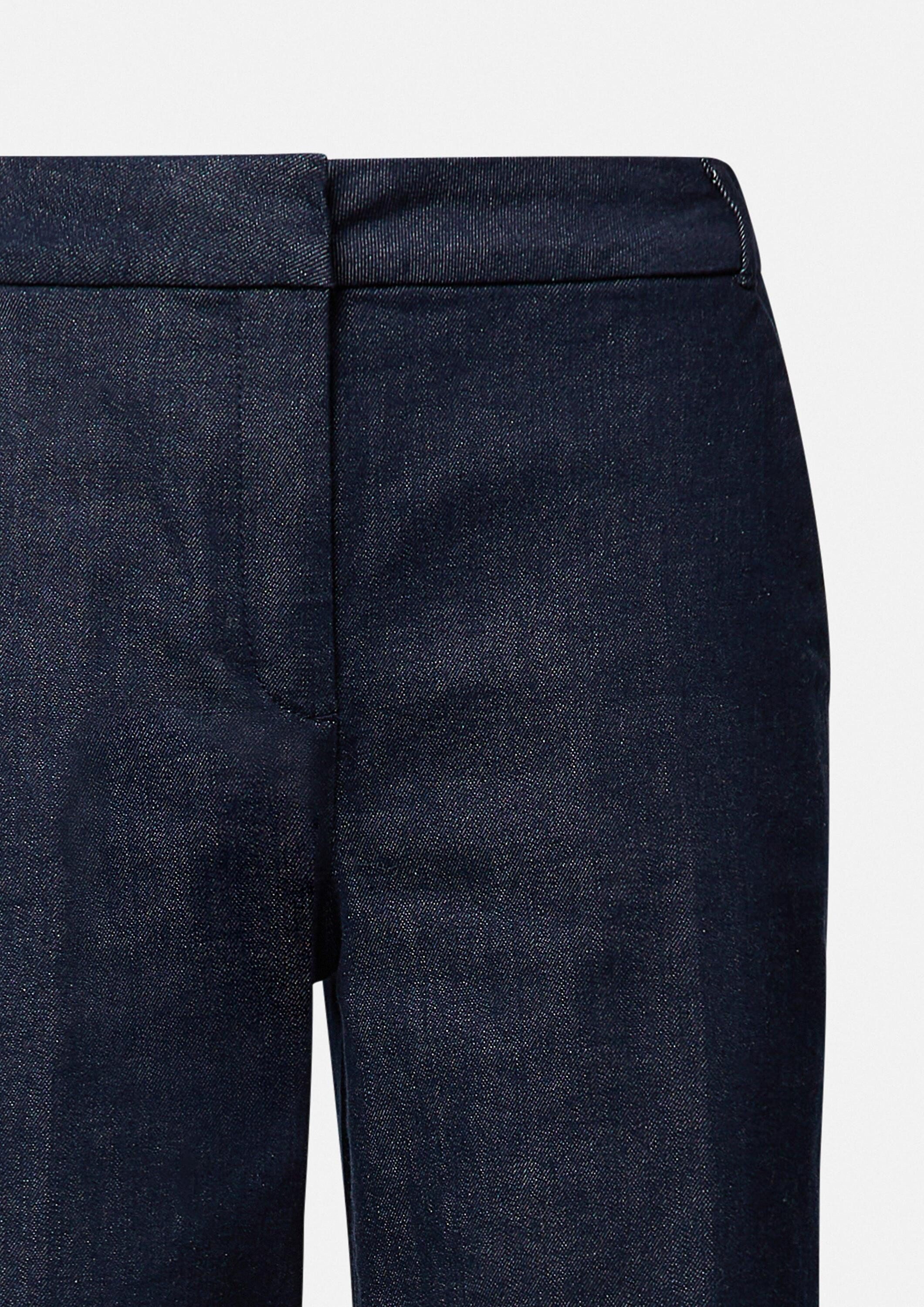 comma Regular-fit-Jeans Jeans-Hose Cleane Dark Denim mit weitem Bein