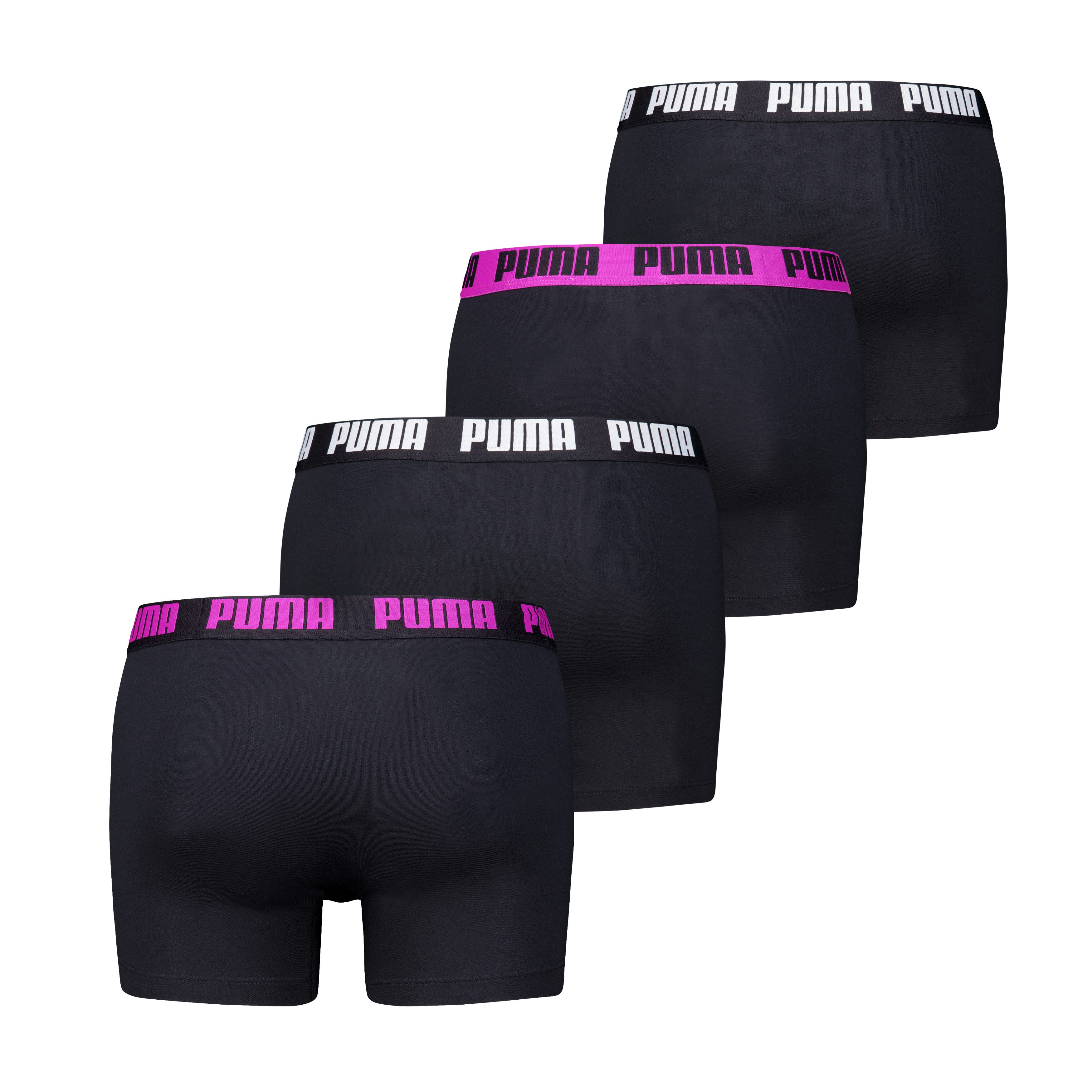 PUMA Boxershorts PUMA MEN EVERYDAY BOXER 4P ECOM (Packung, 4er Pack) mit breitem Logo-Webbund