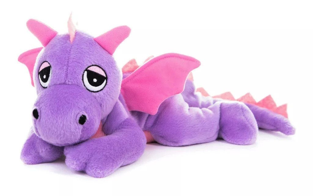Wärmekissen Glücksdrache Drache Wärmekissen Wärmekuscheltier Mikrowelle in lila