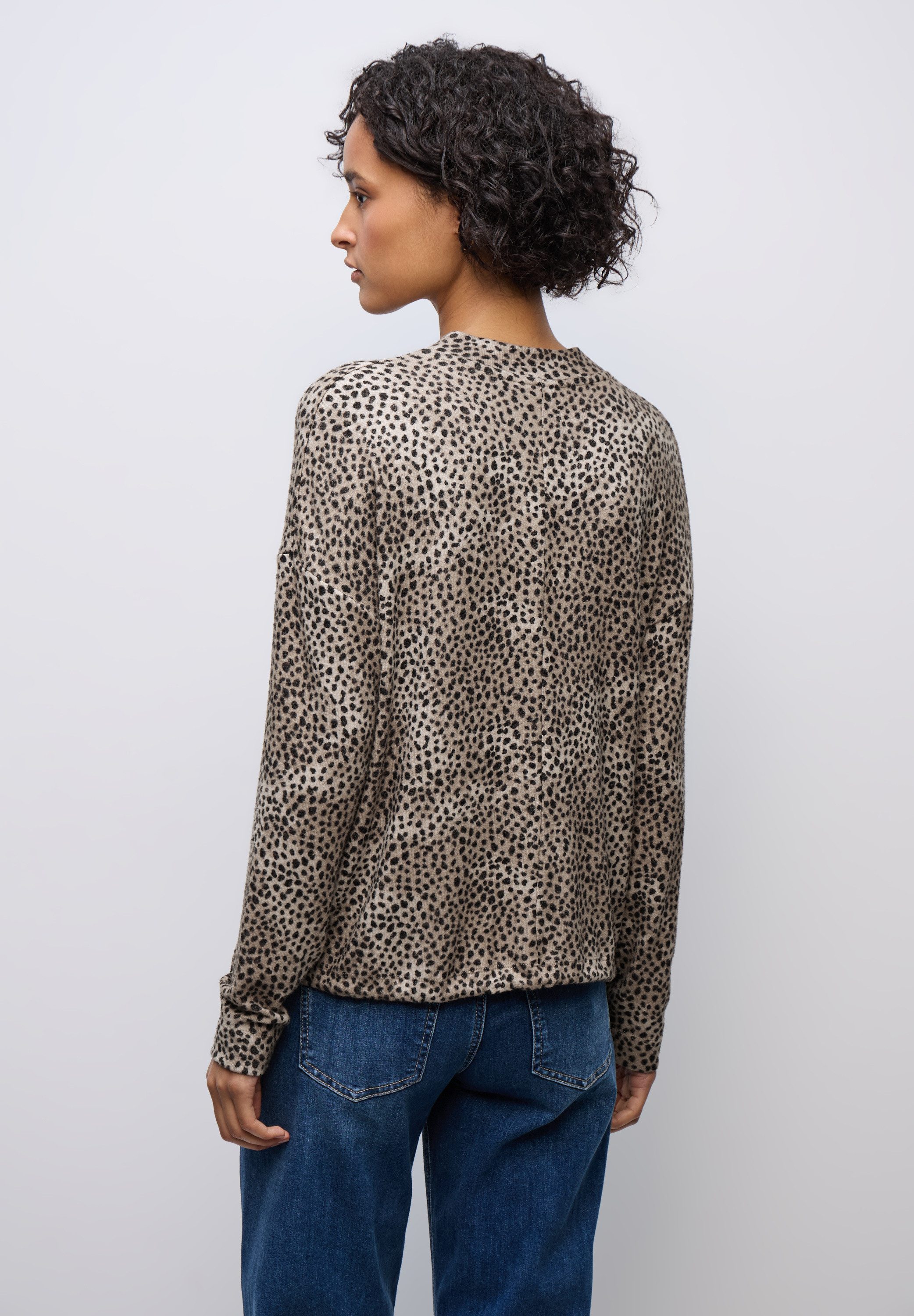 STREET ONE Langarmshirt mit Tunnelzugbändchen im günstig online kaufen