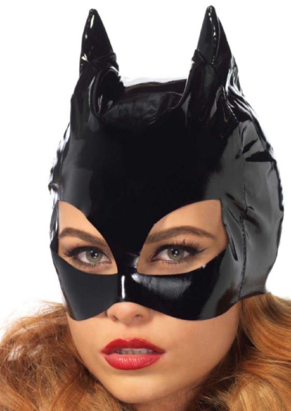 Leg Avenue Verkleidungsmaske Vinyl Katzenmaske schwarz für Karneval Hallowe günstig online kaufen