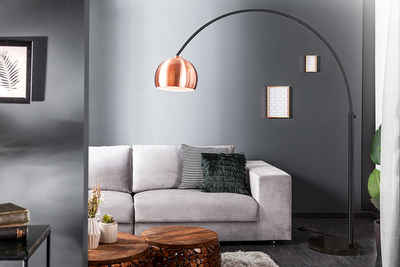 riess-ambiente Bogenlampe »LOUNGE DEAL 170-210 cm kupfer / schwarz«, Wohnzimmer · Metall · verstellbar · Modern Design