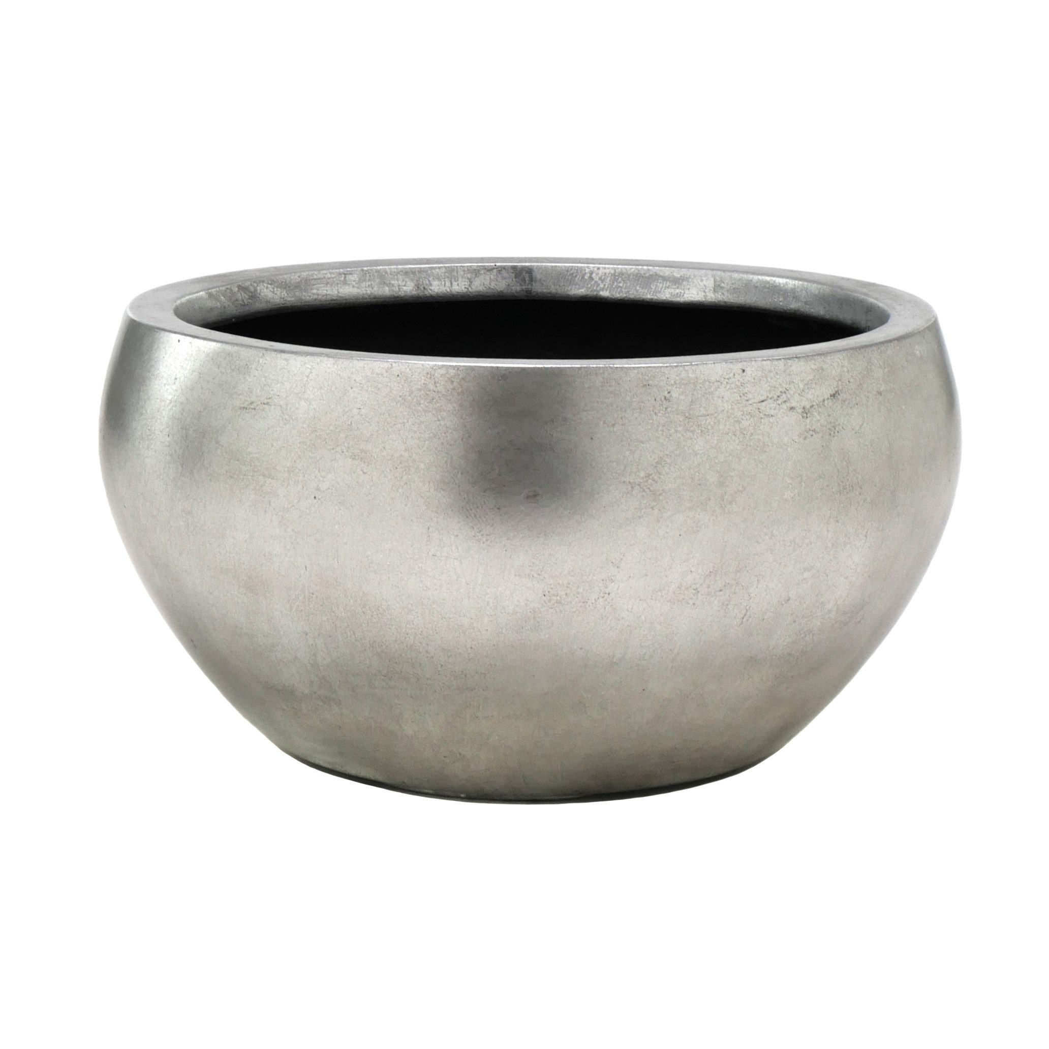 Flingora Pflanzschale Alodie, Fiberglas - Indoor - Silber - Ø 40 cm günstig online kaufen