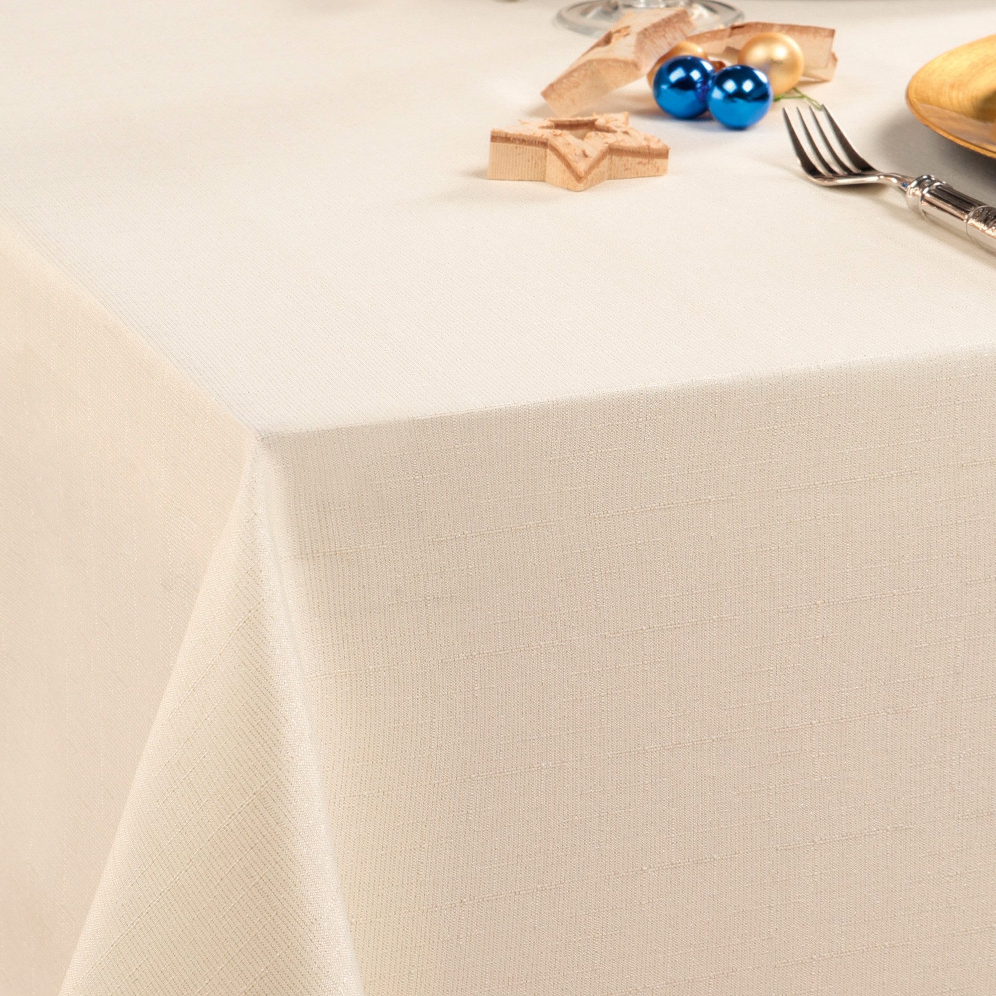 Beautex Tischdecke Lurex Tischdecke Weihnachten, Silber Gold glänzend, Weih günstig online kaufen