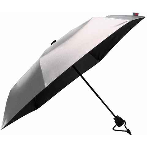 EuroSCHIRM® Taschenregenschirm light trek® ultra, silber, mit UV-Lichtschutzfaktor 50+, extra leicht