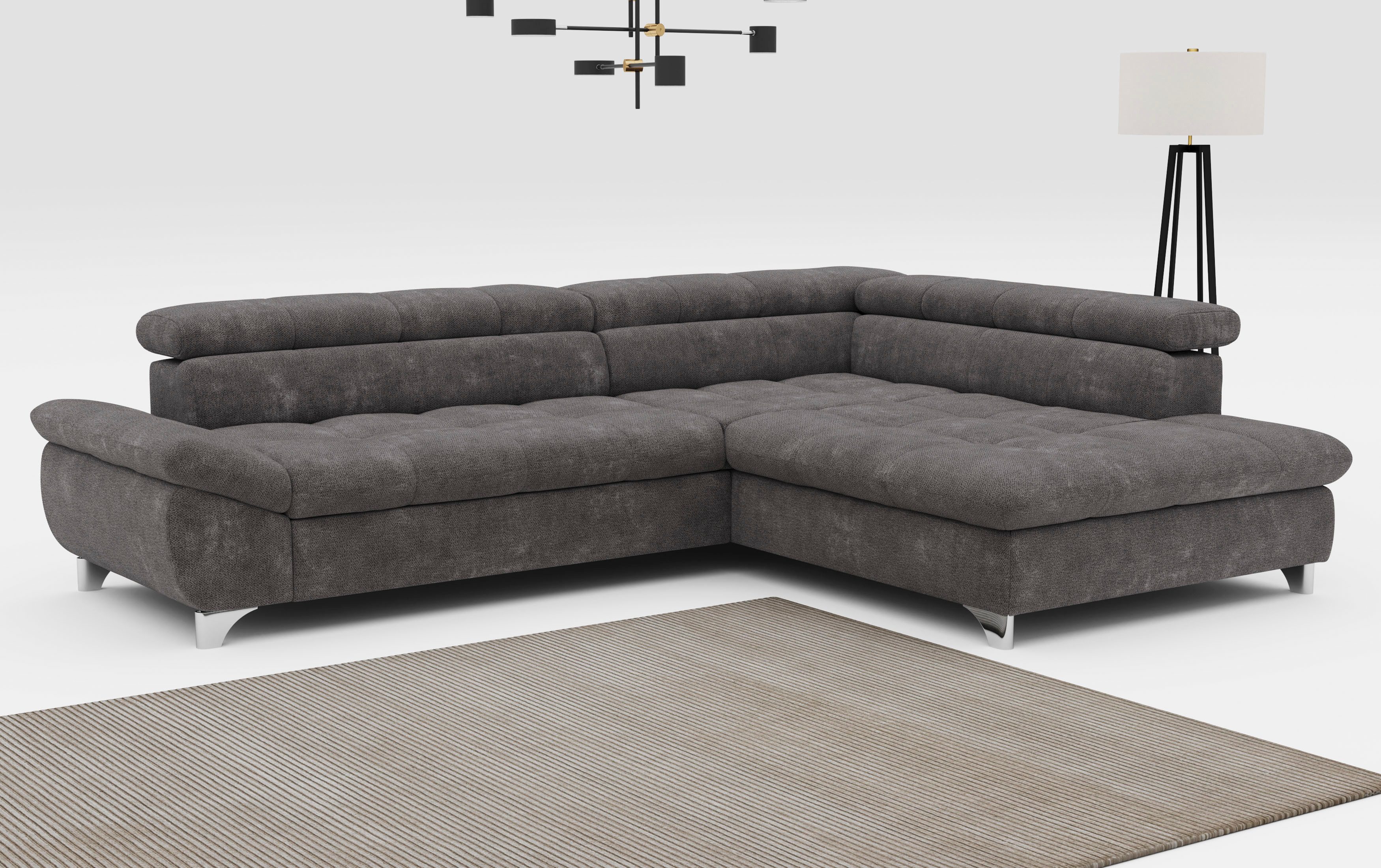 COTTA Ecksofa Gemini L-Form, B: 312 cm, mit Kopfteilverstellung, optional Bettfunktion