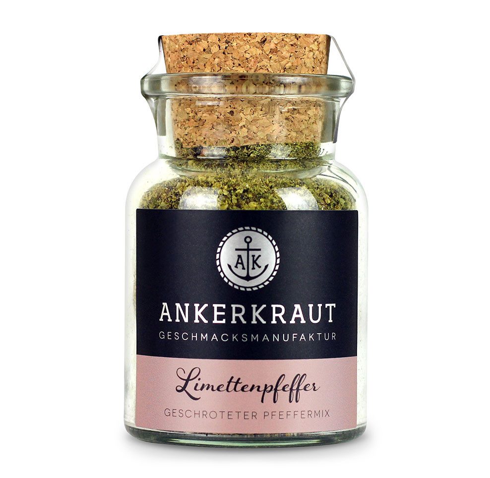 Ankerkraut Gewürz Limettenpfeffer, Limettenpfeffer, 75g im Korkenglas