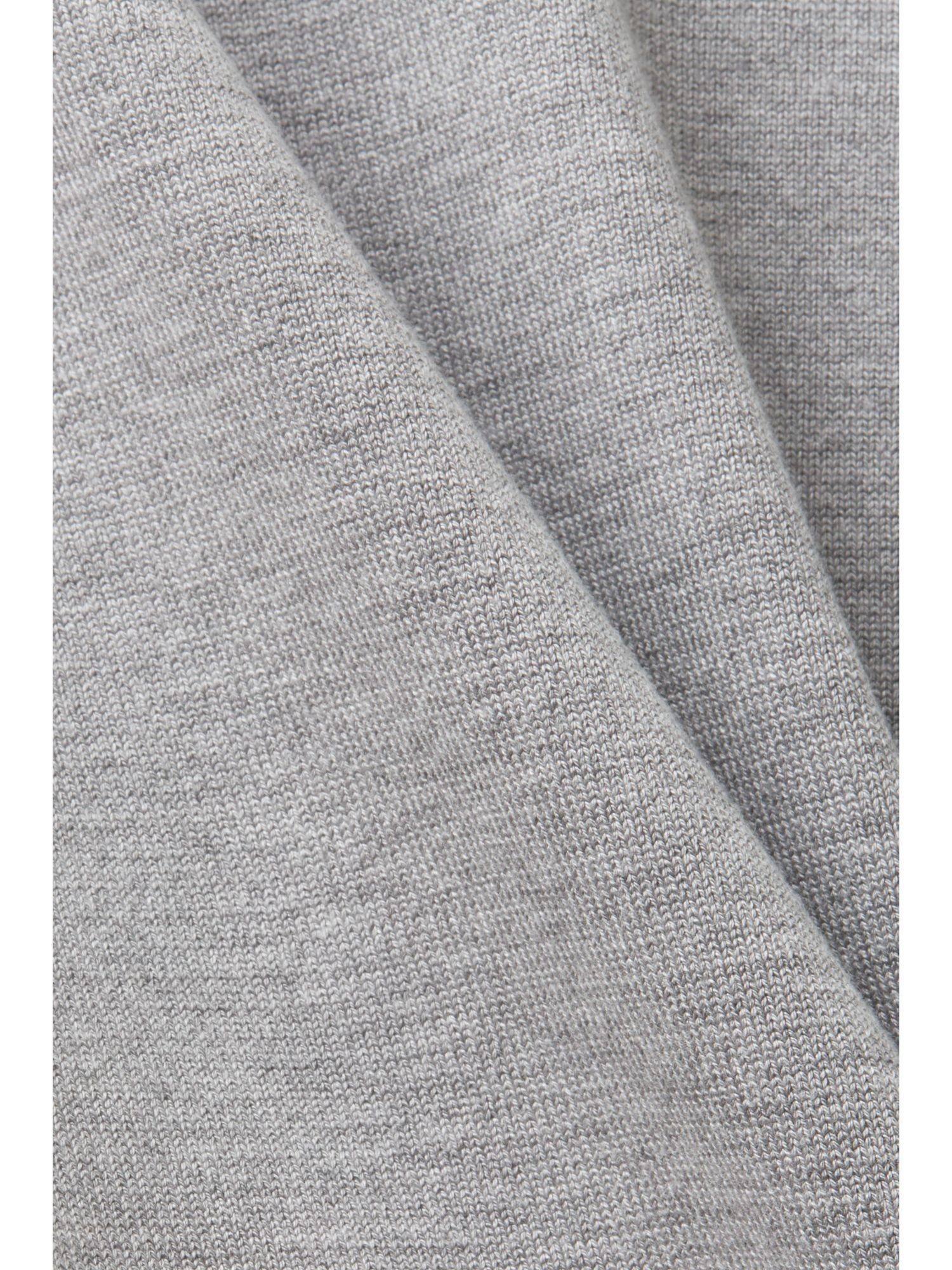 ECOVERO™ Collection MEDIUM Basic-Rollkragenpullover, Esprit GREY LENZING™ Rollkragenpullover