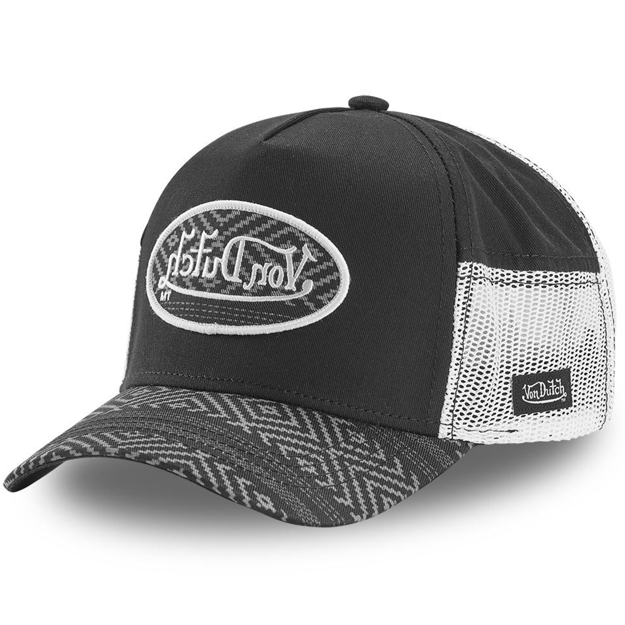 Von Dutch Trucker Cap Von Dutch Originals Baseball Trucker Cap - DUTCH VON Logo Aztec Mesh (Basecap, Basecap, Meshcap, Trucker Kappe) Gespiegeltes Logo