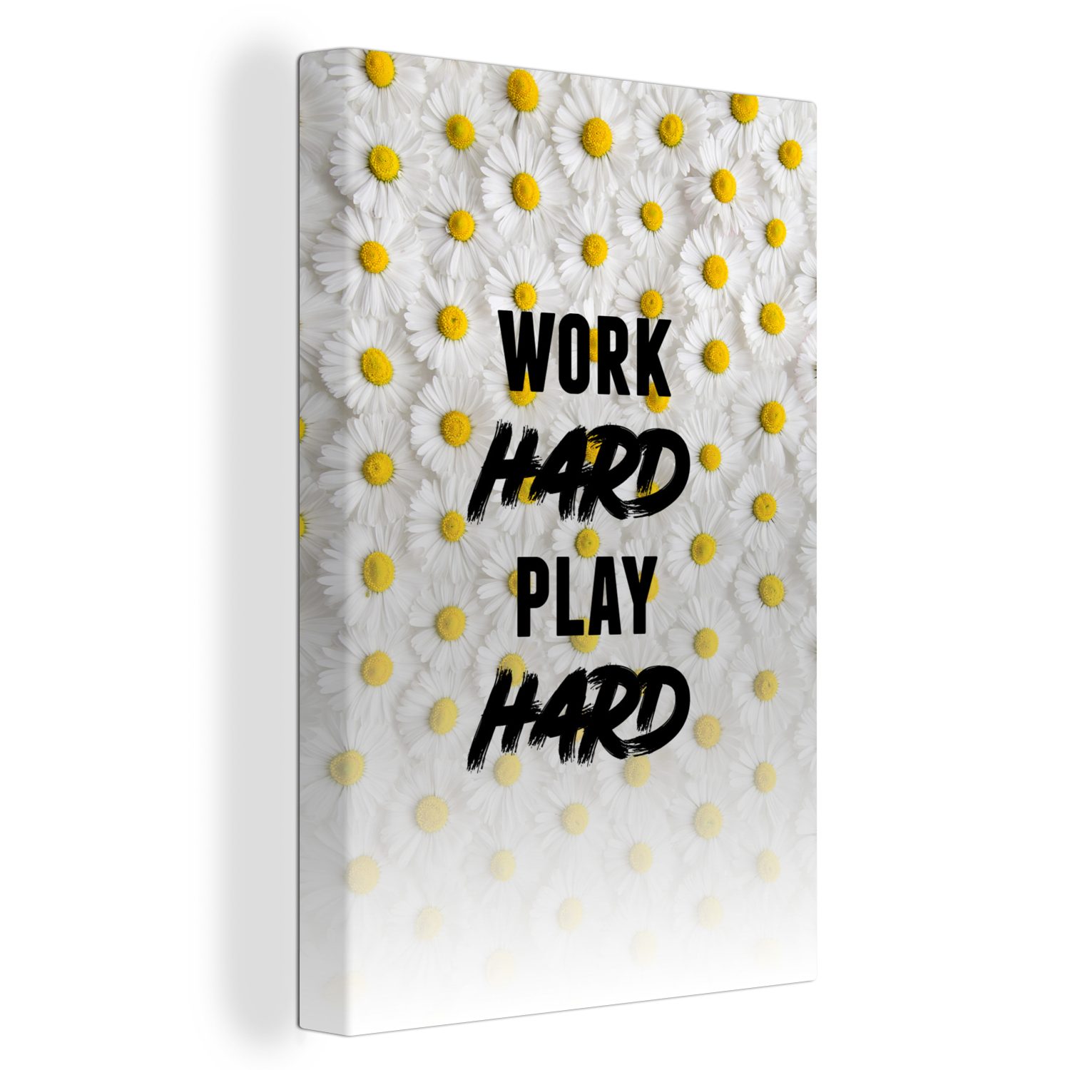 OneMillionCanvasses® Leinwandbild Sport Zitate 'Hart arbeiten, hart