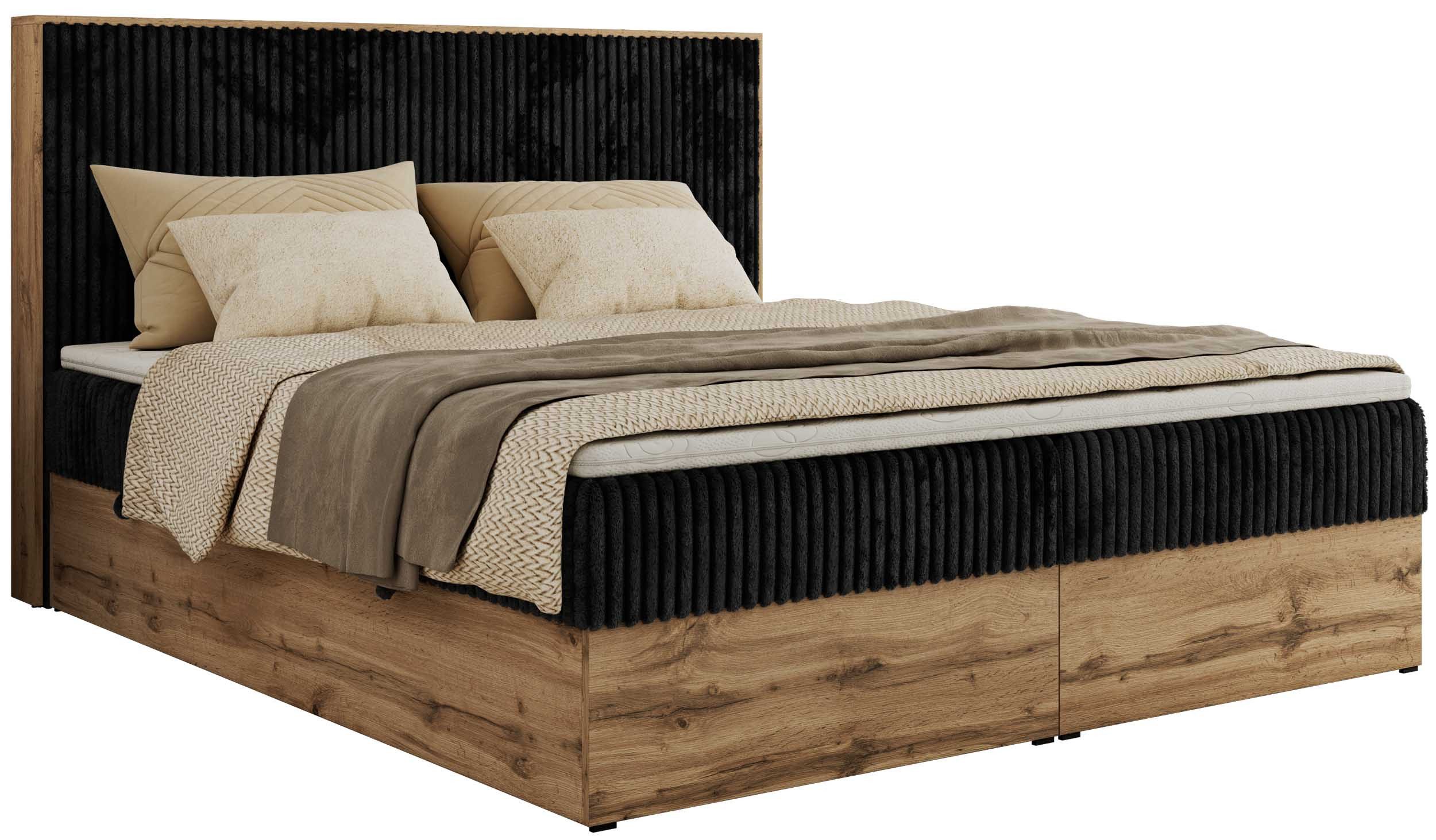 MKS MÖBEL Boxspringbett WOOD CLASSIC (Packung, günstig online kaufen