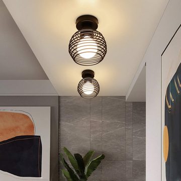 Nettlife LED Wandleuchte Innen Schwarz Wandlampe Vintage E27 Retro Wandbeleuchtung, LED wechselbar, Wohnzimmer Schlafzimmer Küche Esszimmer Flur Treppe Bar