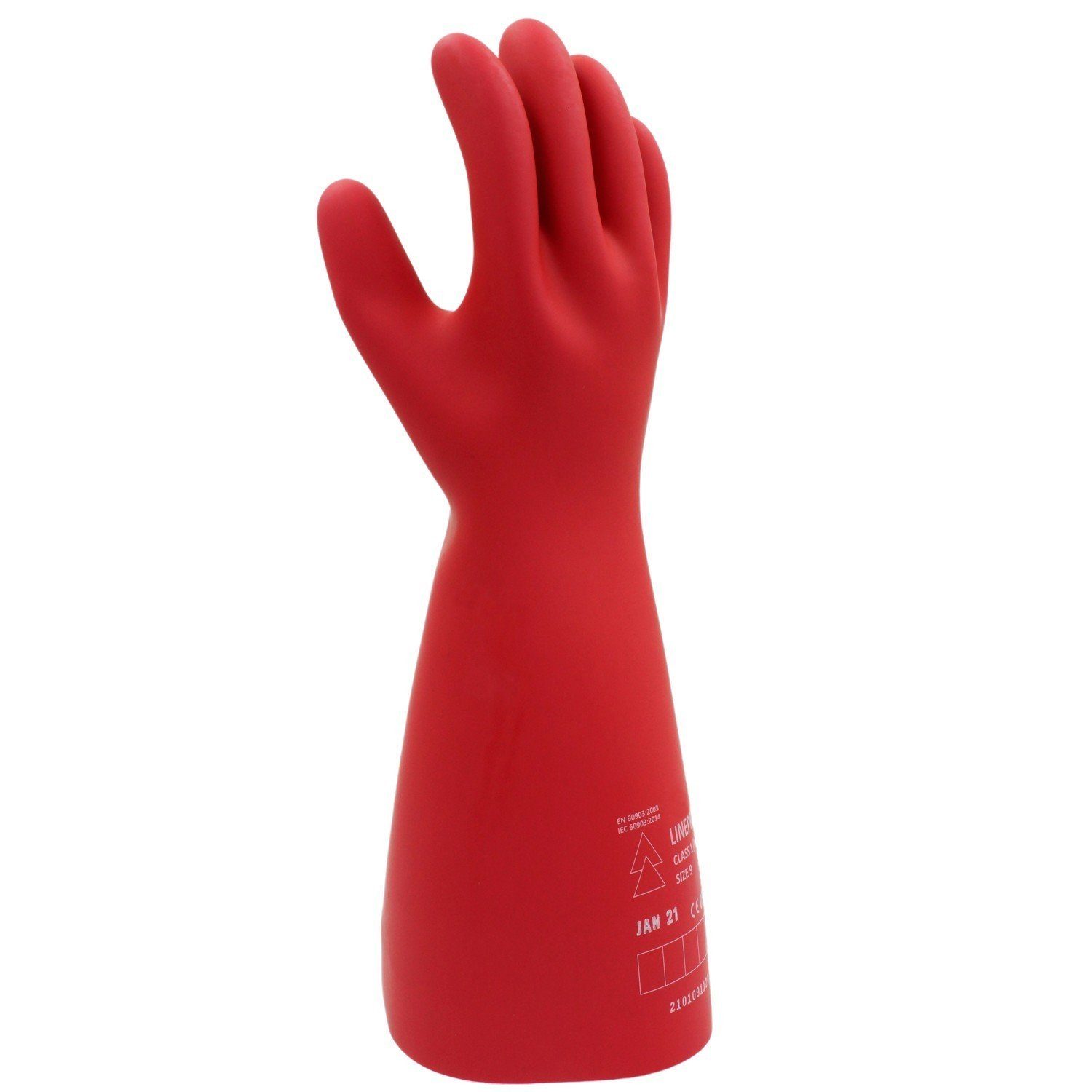 PRO FIT Elektriker-Handschuhe, 1000 Volt Prüfspannung, Klasse 0, Sicherheitshandschuhe, Rot (1, Paar) EN 60903, Störlichtbogen Klasse 2, PSA-Kat. III