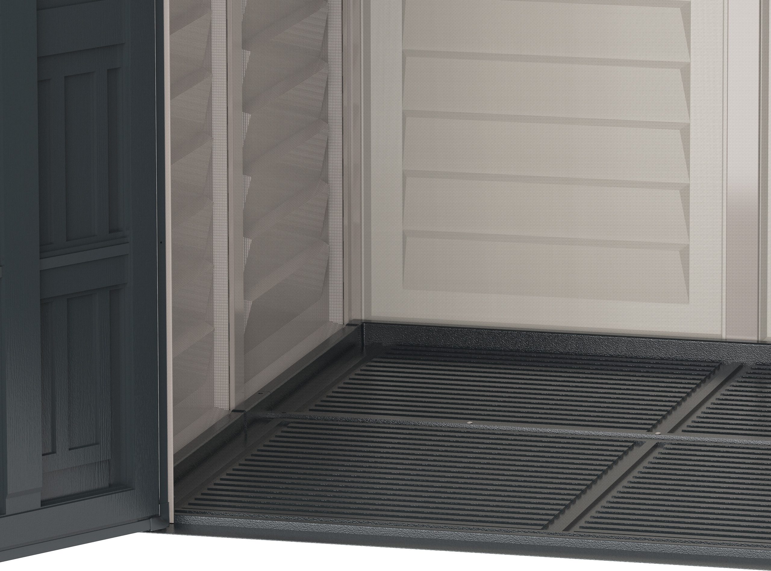 DURAMAX Gerätehaus Gartenhaus Metall Gartenhaus Vinyl Duramax H. 210, BxT: 171x171 cm