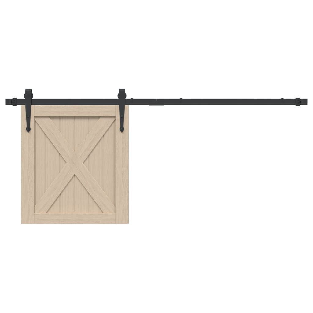 vidaXL Schrankeinsatz Mini Schiebetürbeschlag Set für Schranktüren 122 cm Carbonstahl (2 St)