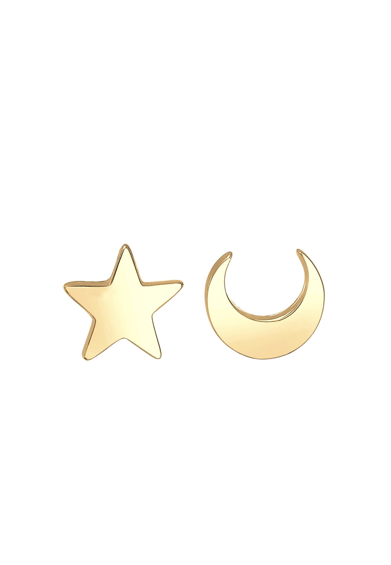 Silber Elli Gold Halbmond Paar 925 Ohrstecker Trend Basic Astro Sterne