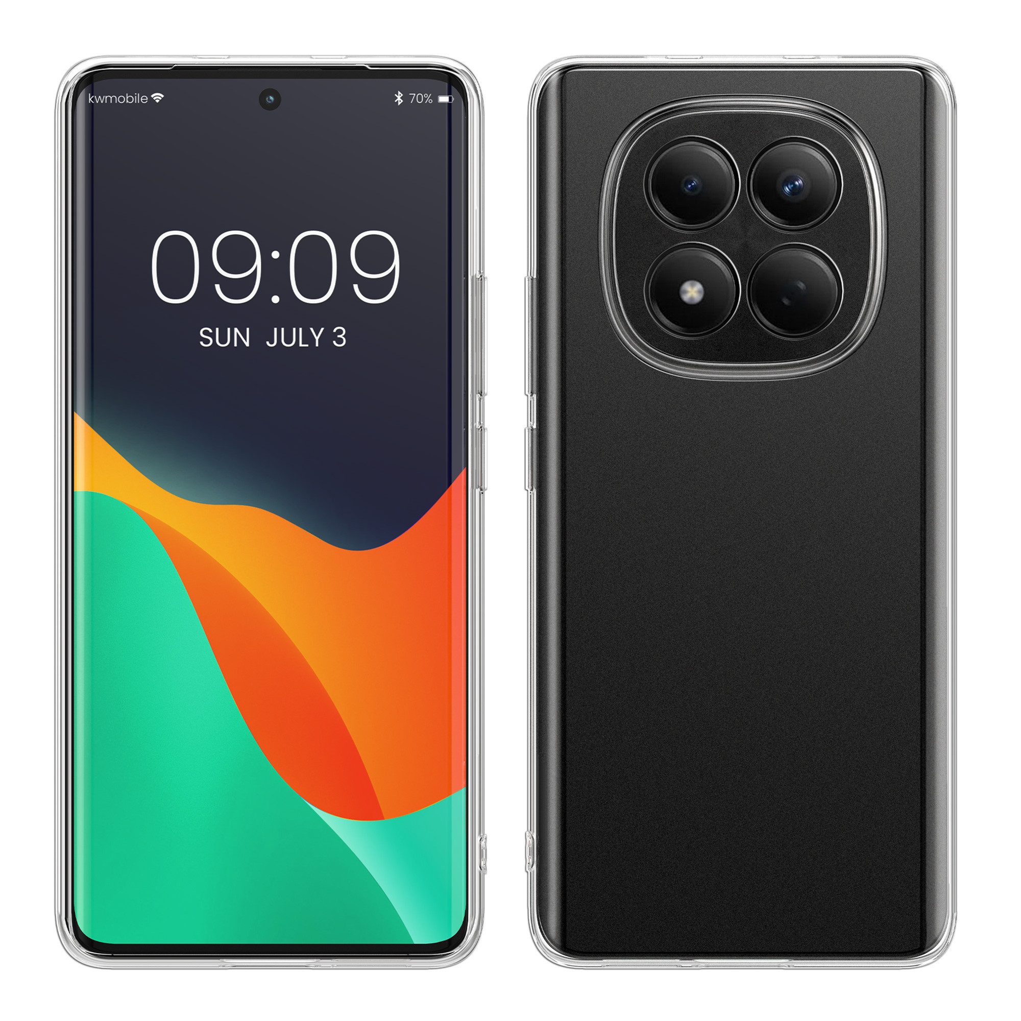 kwmobile Smartphone-Hülle Hülle für Xiaomi Redmi Note 15 Pro 4G, Silikon Handyhülle transparent - Handy Case gummiert