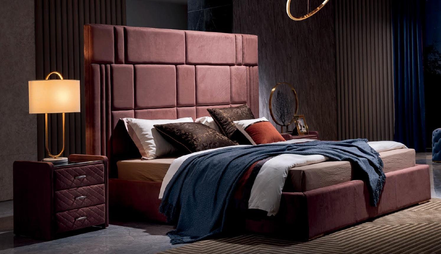 JVmoebel Bett, Bett Klassisch Polster Design Luxus Doppel Hotel Betten Schlaf