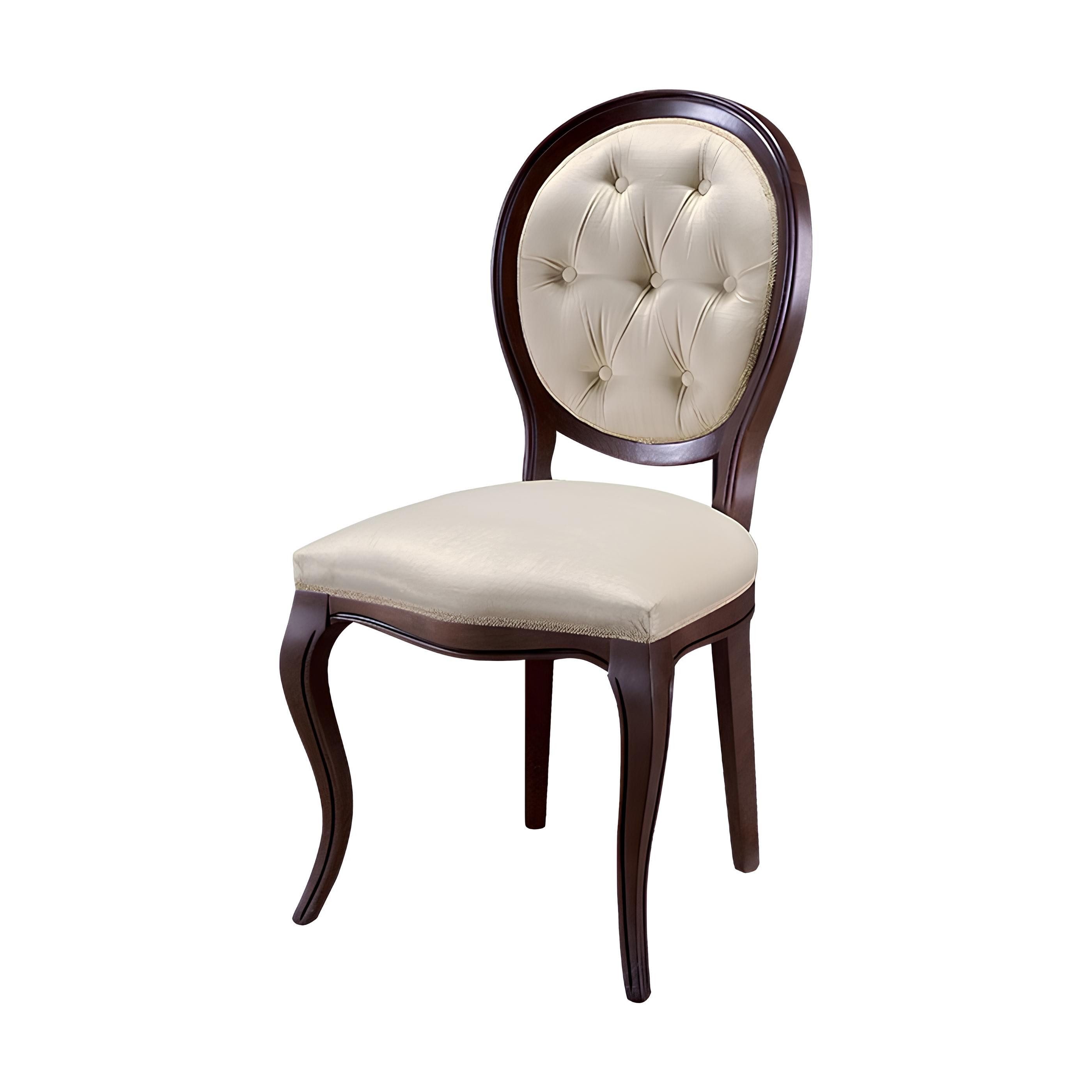 Xlmoebel Esszimmerstuhl Luxus Chesterfield Lehnstuhl aus Holz mit elegantem Design, Hergestellt in Europa