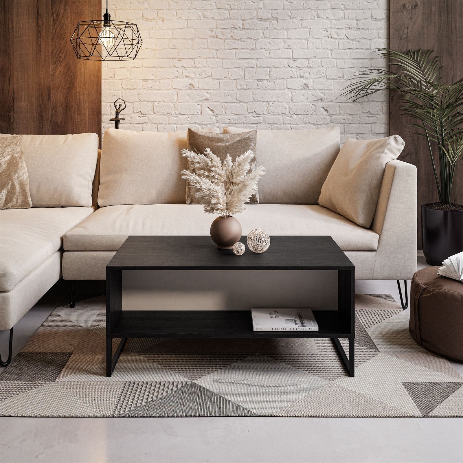 Lookway Couchtisch MOONLIGHT mit Ablageboden, Breite: 110 cm