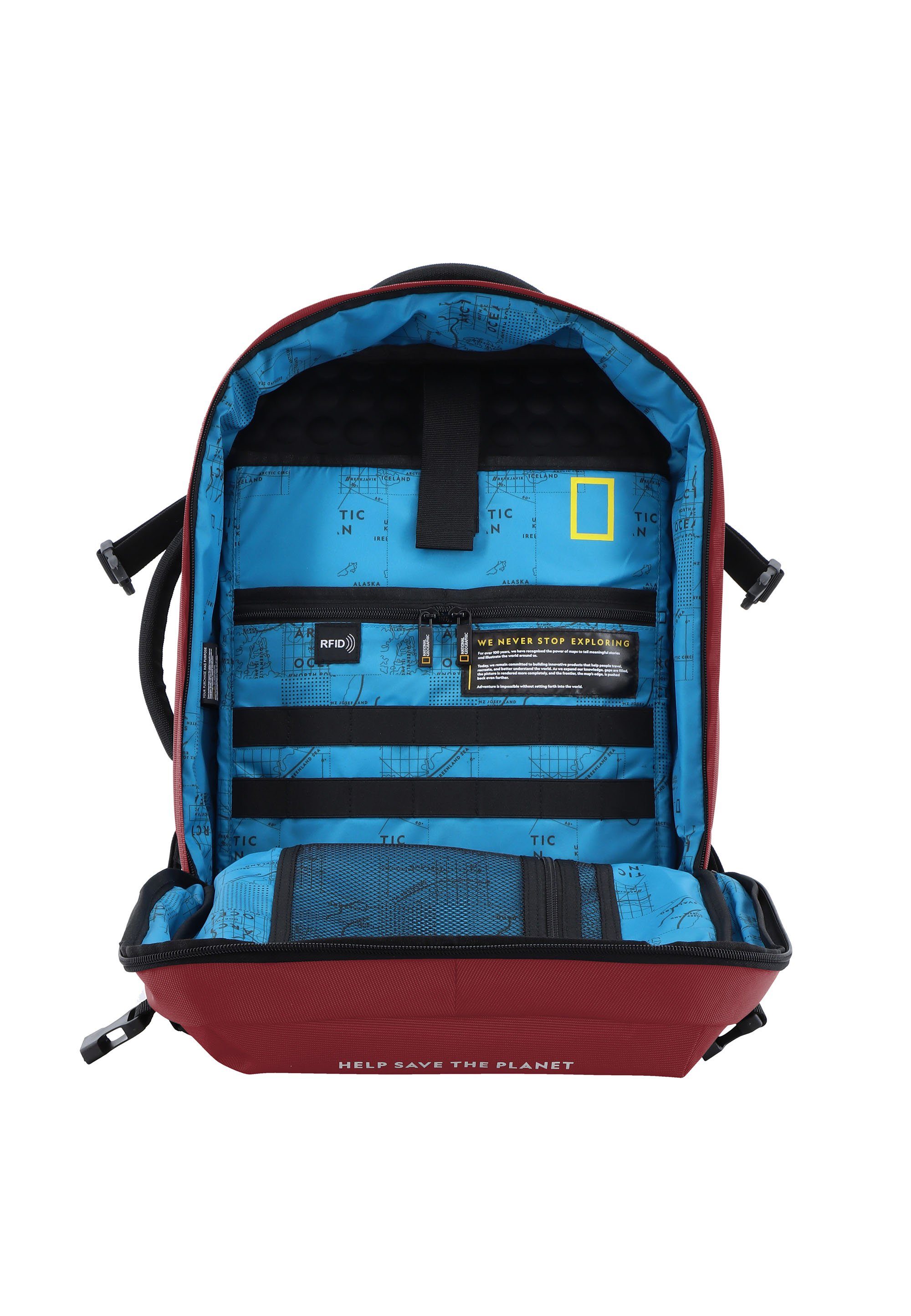 NATIONAL GEOGRAPHIC Sportrucksack OCEAN, Hergestellt aus recycelten PET-Flaschen
