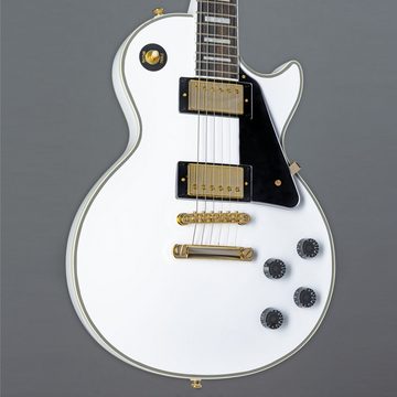 Epiphone E-Gitarre, Les Paul Custom Alpine White - Single Cut E-Gitarre