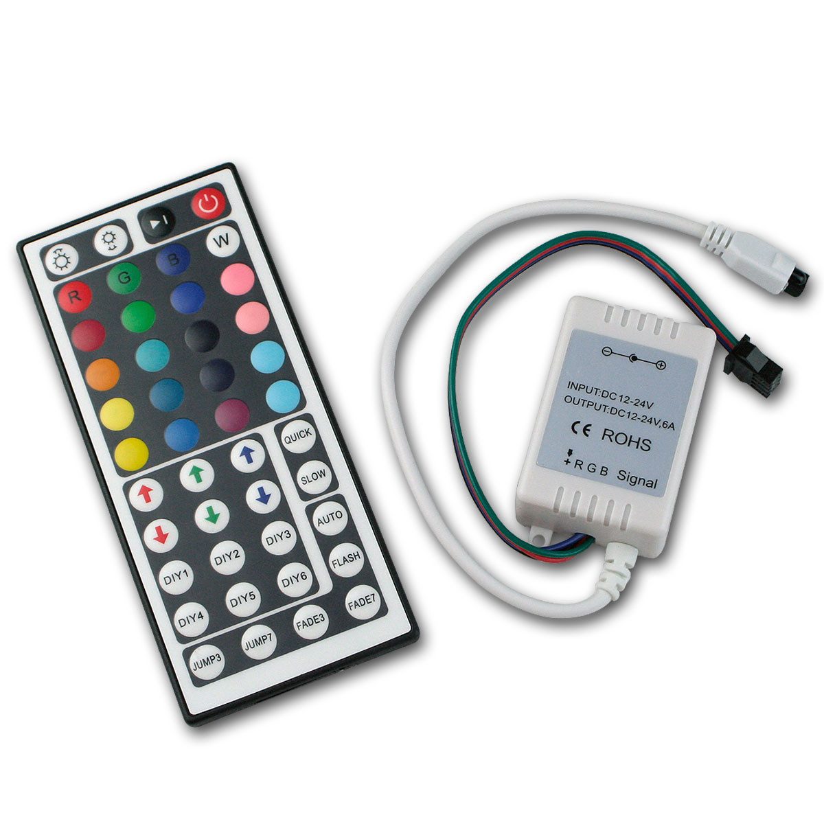 world-trading-net LED RGB Controller mit IR Fernbedienung Extended Controller-Modul