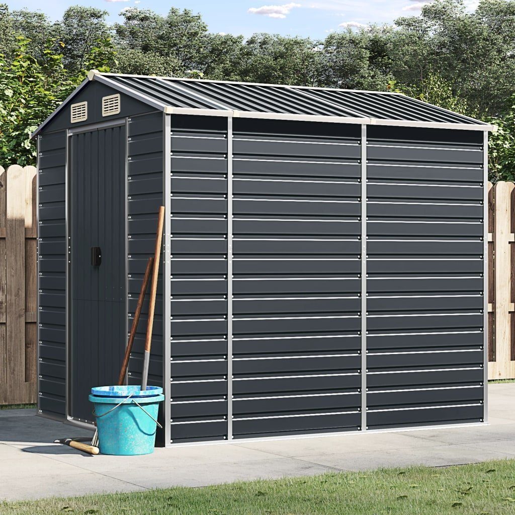 vidaXL Gartenhaus Gerätehaus Anthrazit 191x215x198 cm Verzinkter Stahl