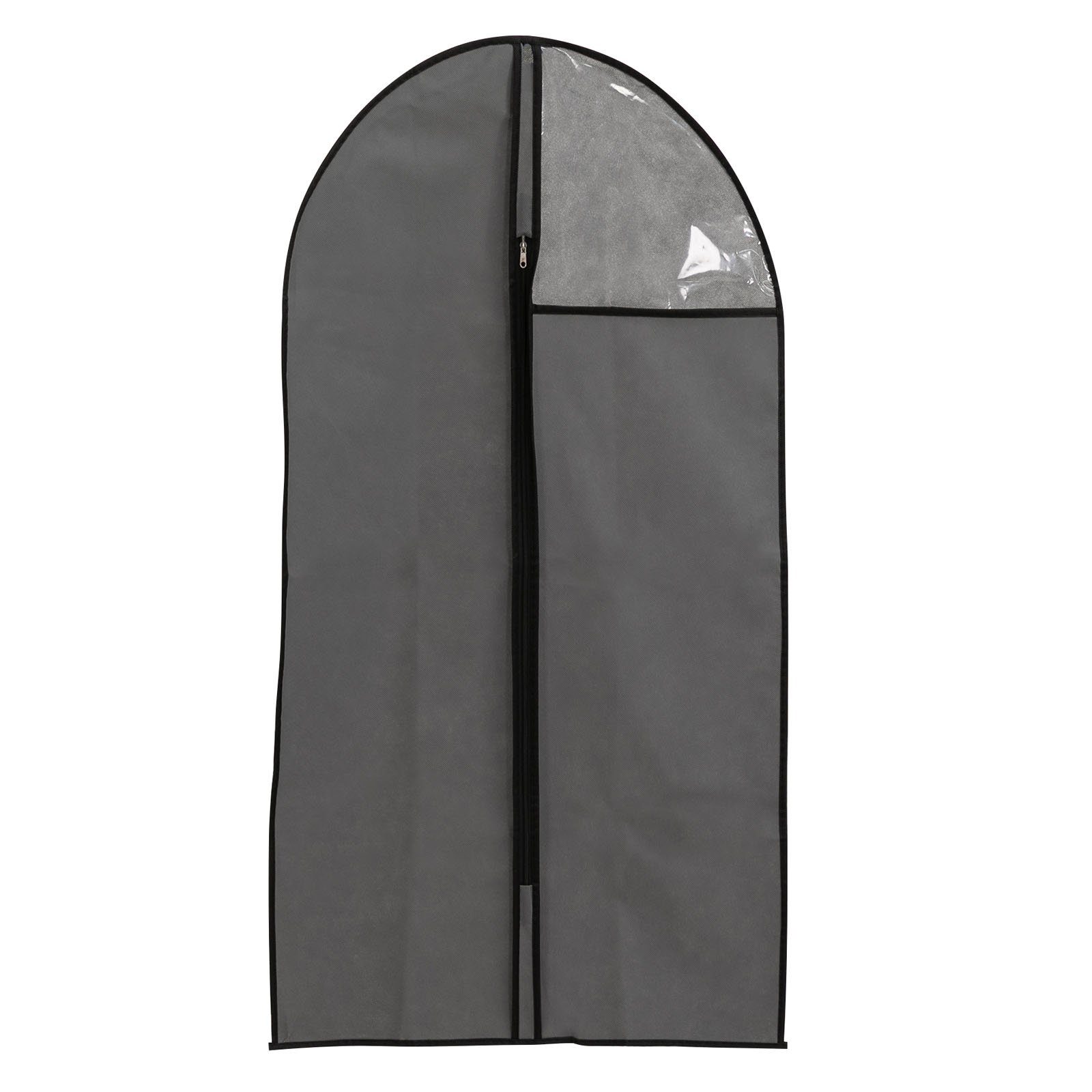 HAC24 Kleidersack Kleiderhülle 60 (4 mit Sichtfenster Kleiderschutz x St) & 80 Schutzhülle g/m² Premium Vliesstoff Kleidersack 100 Reißverschluss cm