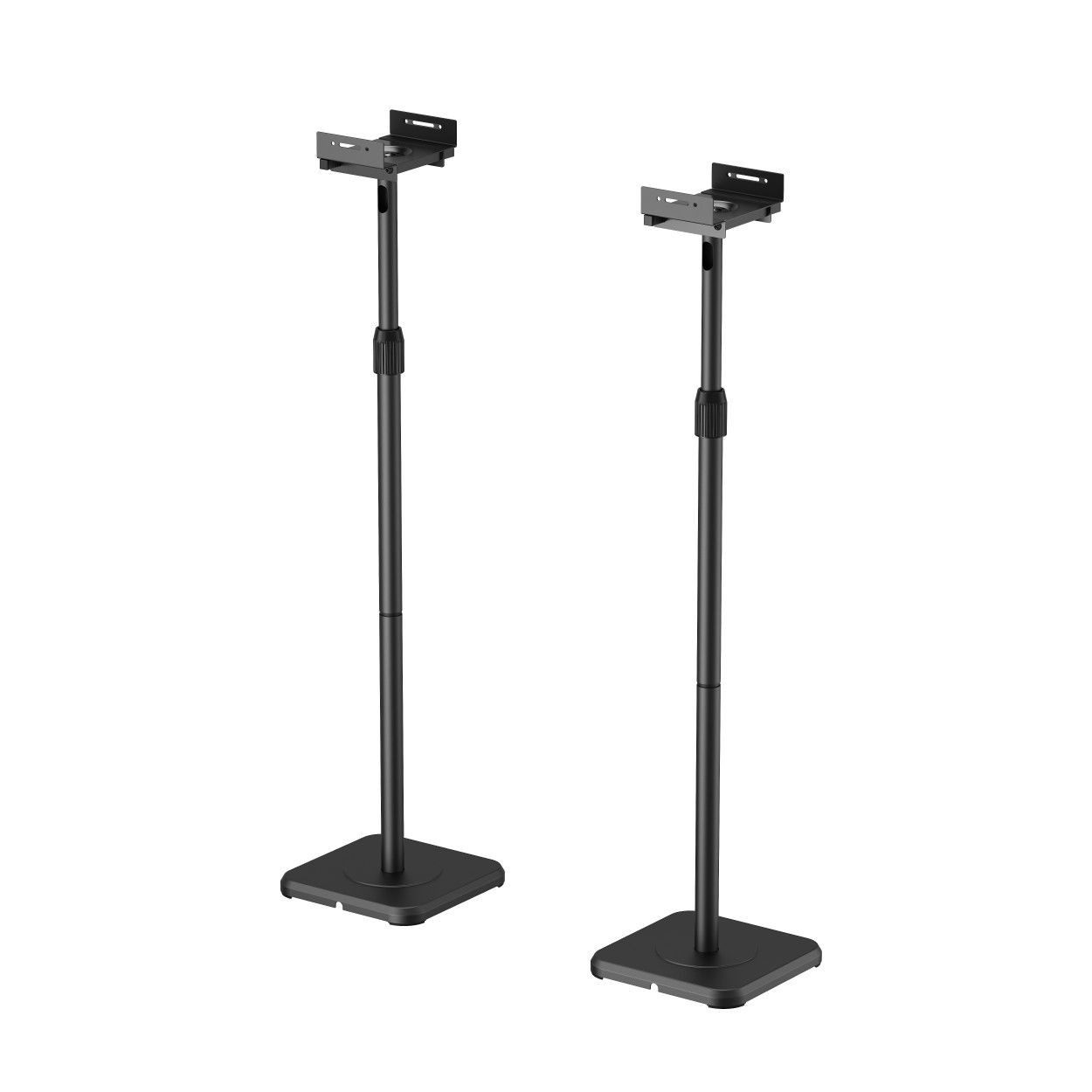 ARLI Lautsprecherständer Lautsprecher Ständer höhenverstellbar 853 – 1123 mm, (Spar-Set, 2-tlg., 2er Set, drehbar neigbar Kabelmanagement freistehend schwarz)