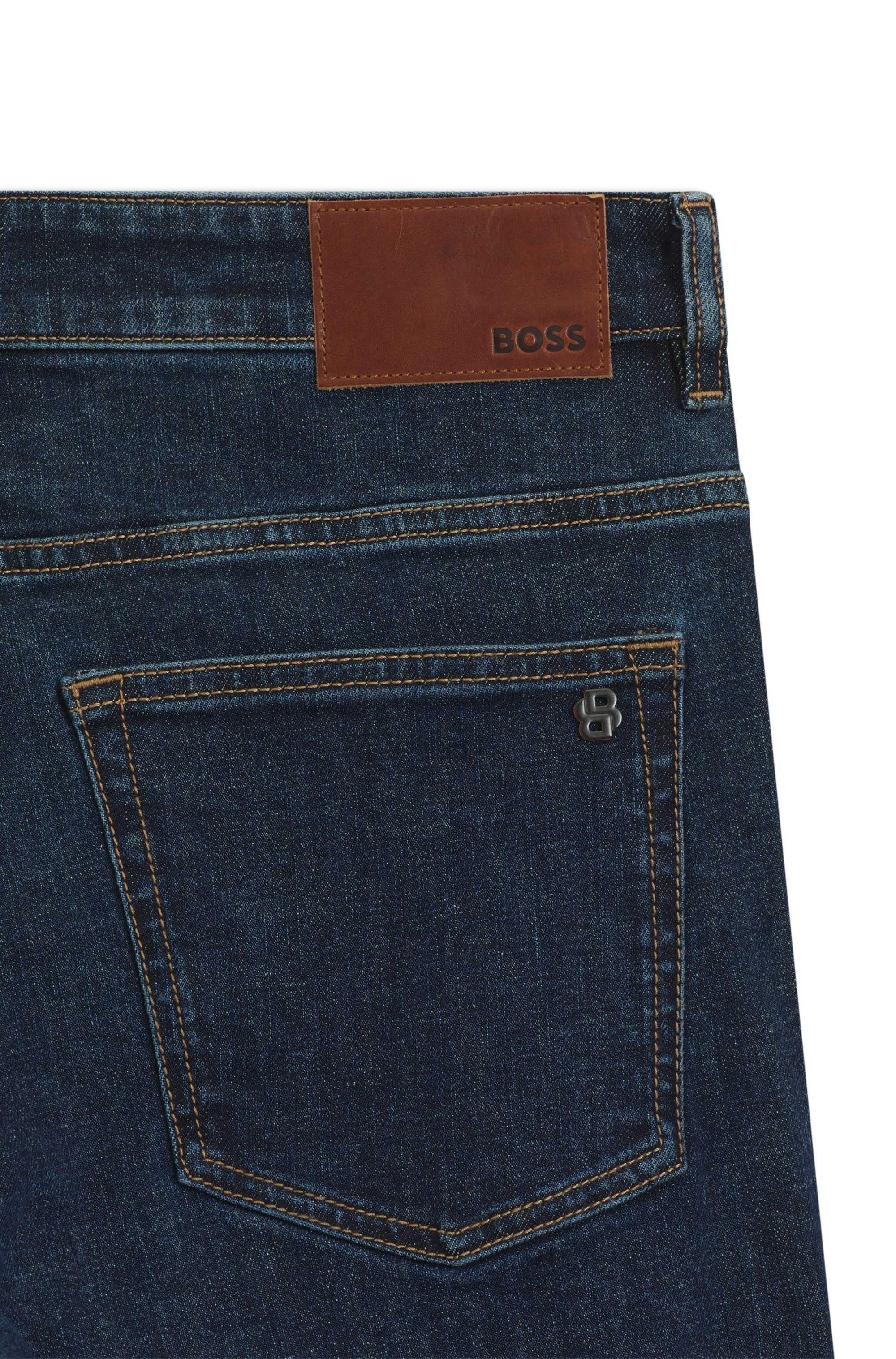 BOSS ORANGE 5-Pocket-Jeans Delaware Soft-Motion-Denim Schmale Passform Mittlere Leibhöhe