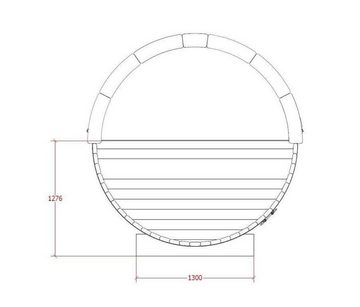 JVmoebel Sauna Sauna Fass Holzsauna 5,90 x Ø 1,97 m Fasssauna Saunafass Saunas, BxTxH: 1.97 x 5.90 x 2.38 cm, 46,00 mm, (1-St., 1x Sauna) Made in Europa