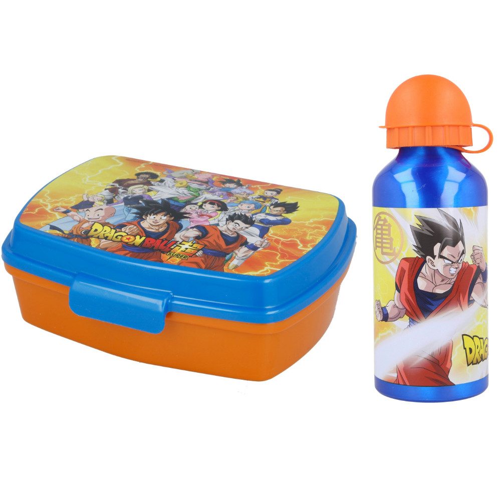 Dragon Ball Lunchbox Anime Dragon Ball Kinder 2 tlg Lunch Set Brotdose Alu-Trinkflasche 400, (2-tlg., Spar-Set)