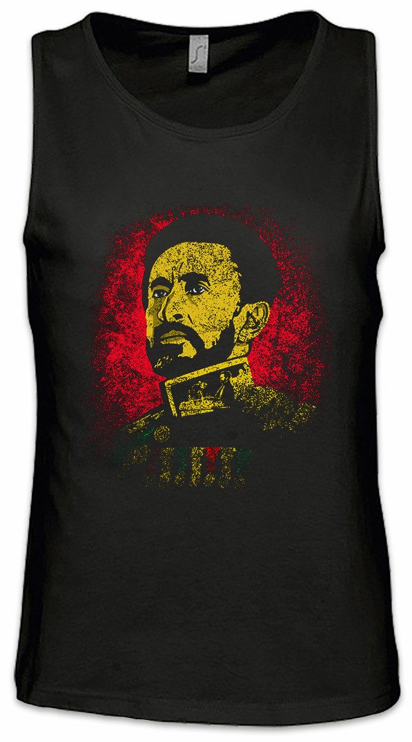 Tanktop Haile Selassie Portrait I Ärmelloses T-Shirt Zion Music Babylon Reggae