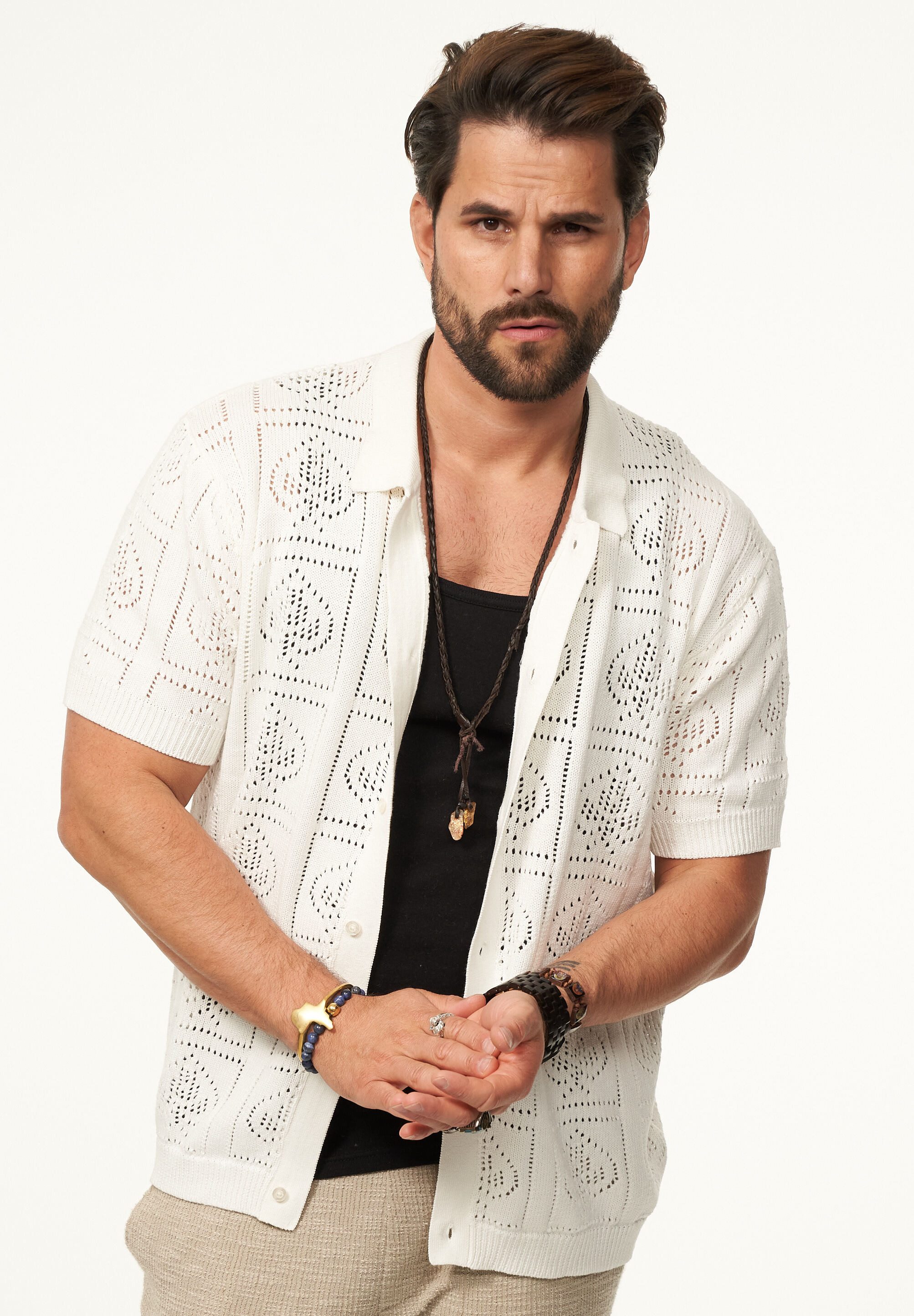 SOULSTAR Poloshirt im Crochet Vintage Summer-Look günstig online kaufen