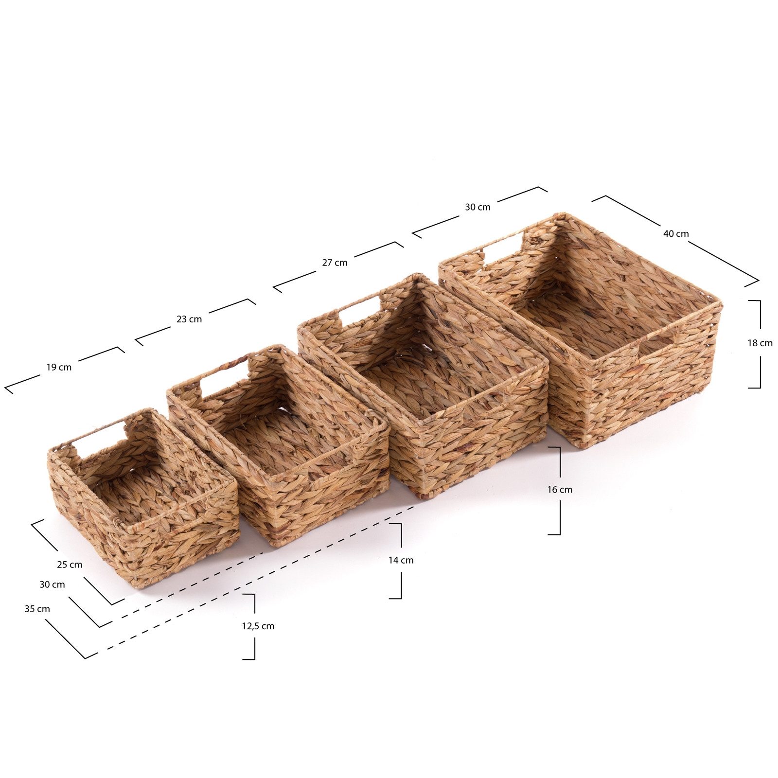 CREEDWOOD Truhe KORB SET "CESTO", Wasserhyazinthe, günstig online kaufen