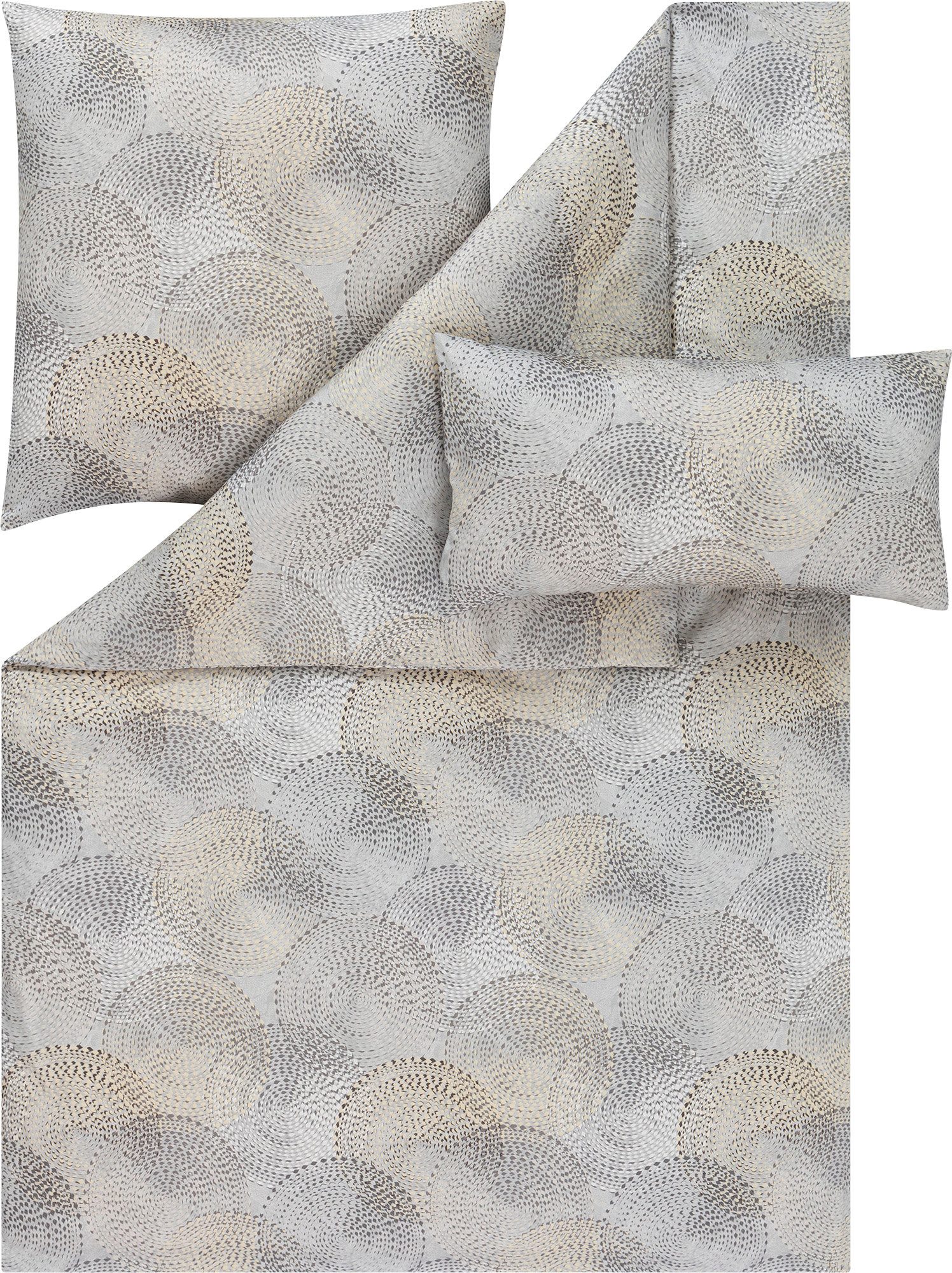 Estella Bettwäsche Bettwäsche "Orion", Mako-Satin, Mako-Satin Kreise/Grafik