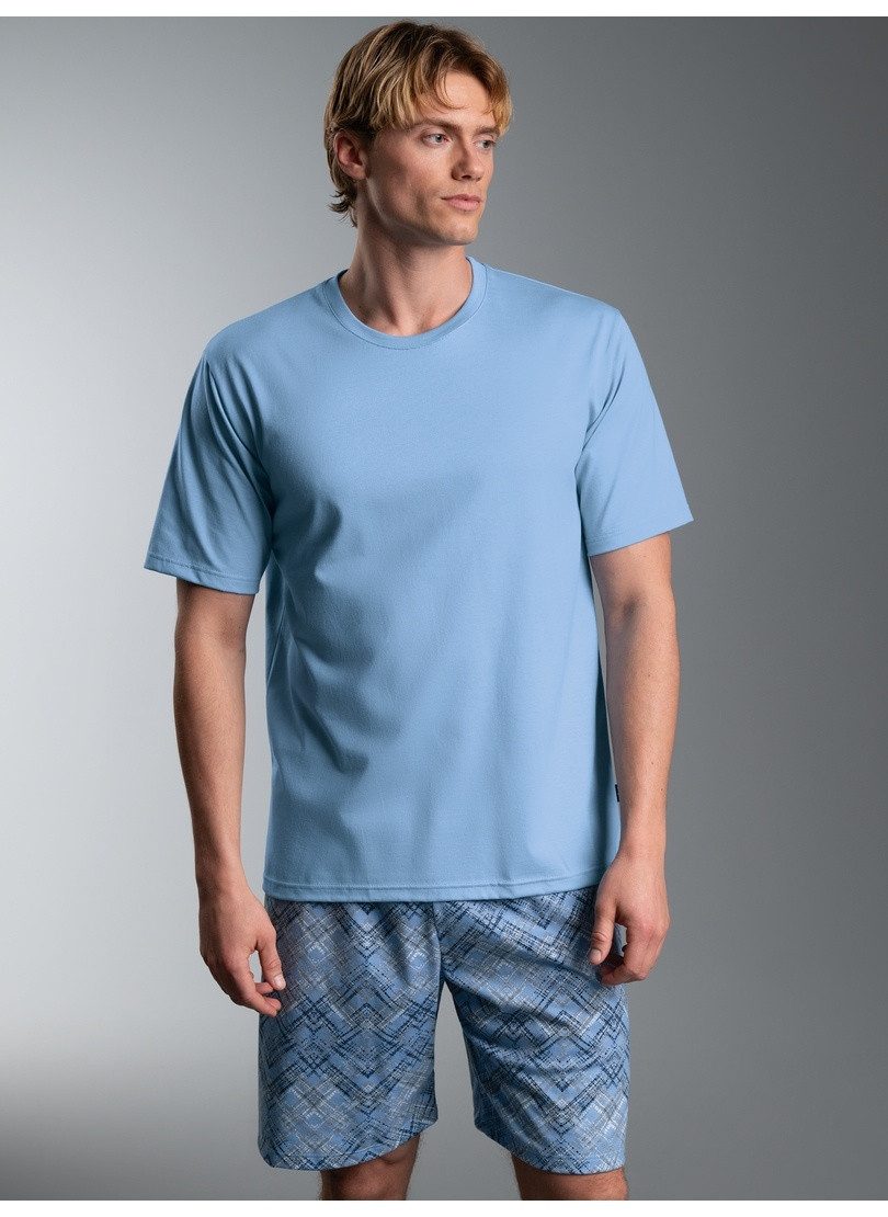 Trigema Schlafanzug TRIGEMA Shorty-Pyjama mit Zickzackmuster (1 tlg)