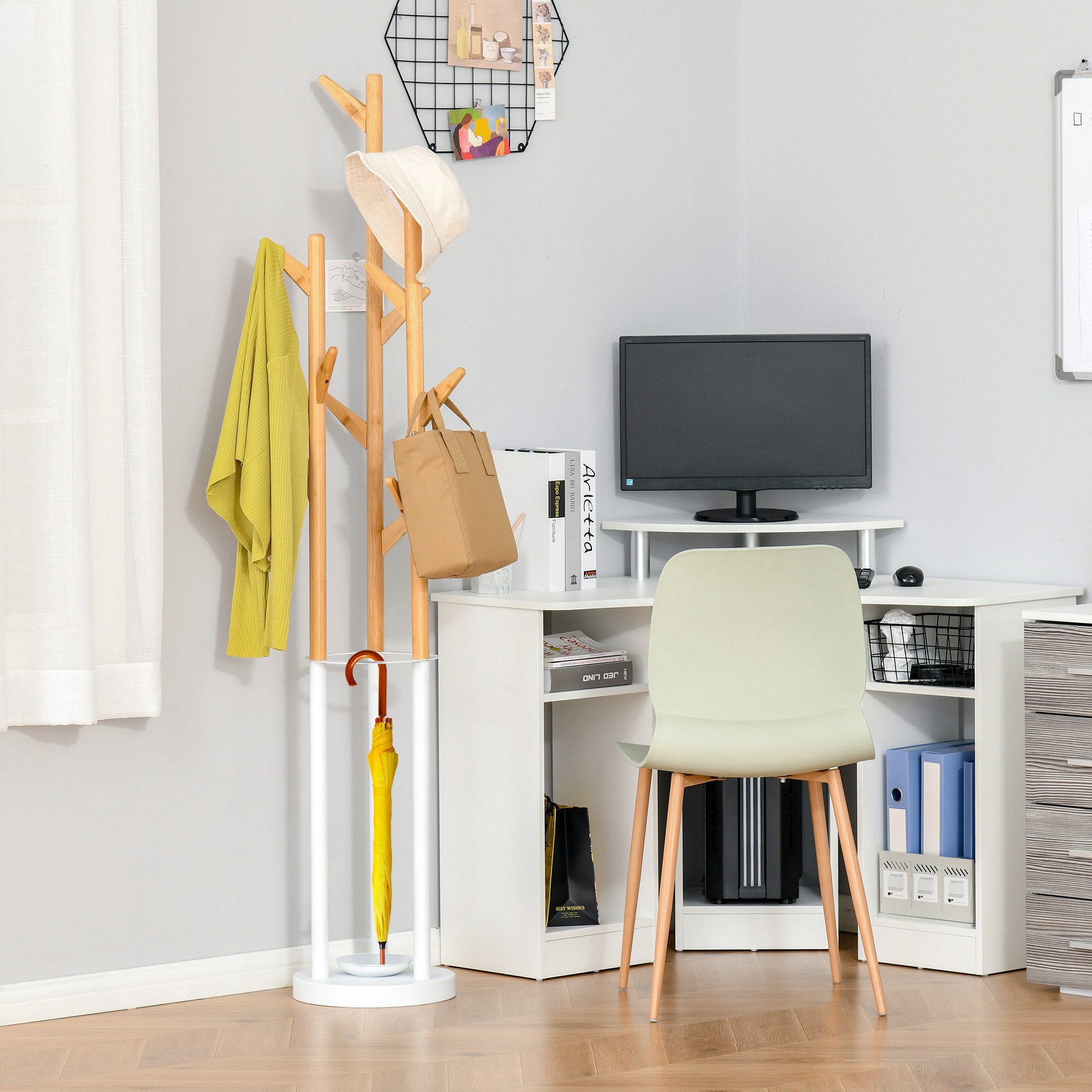 HOMCOM Garderobenständer Kleiderständer mit 12 Haken, (Standgarderobe, 1 St günstig online kaufen