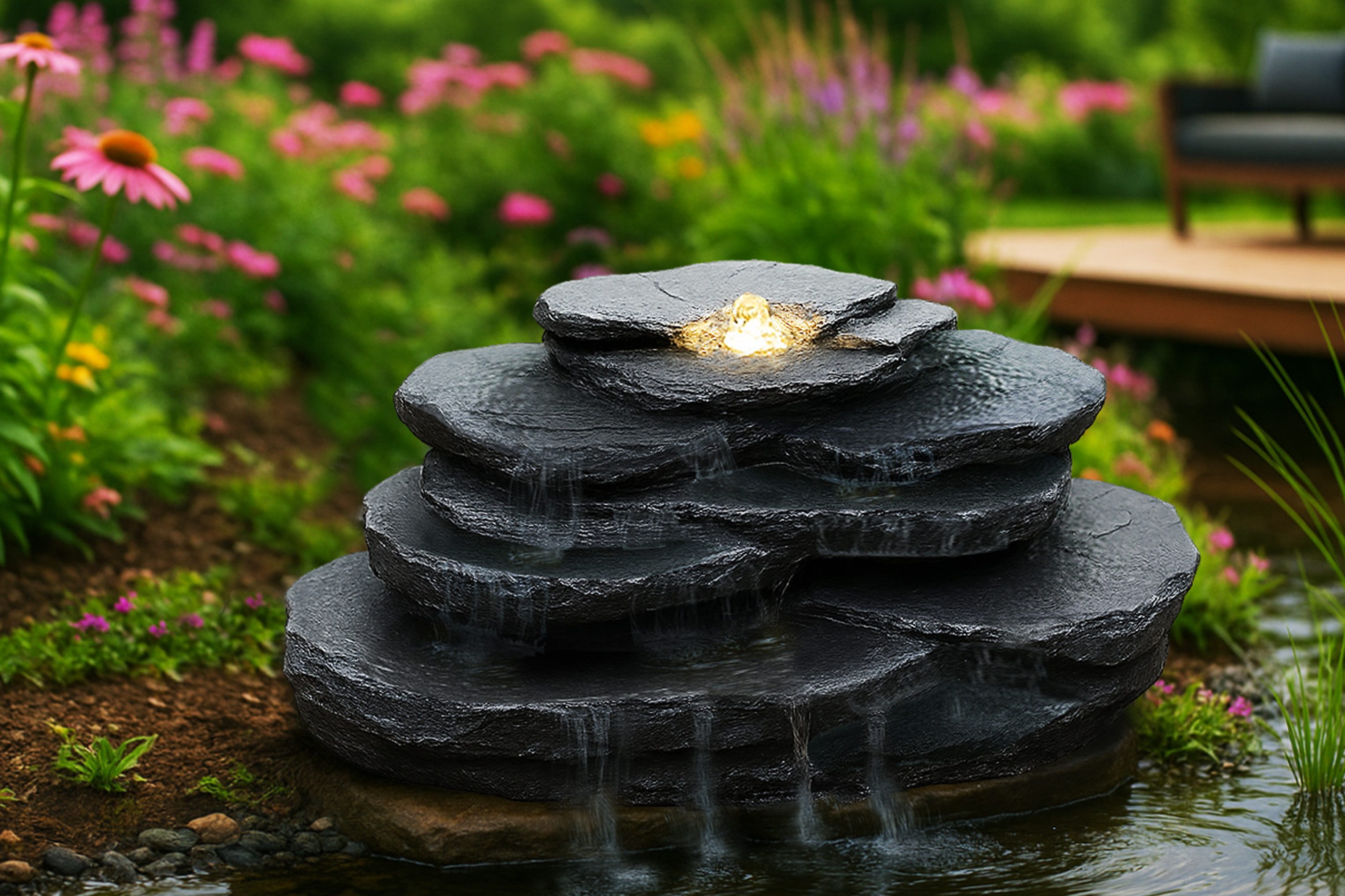 Arnusa Gartenbrunnen Quellstein Bachlauf Quelle mit günstig online kaufen