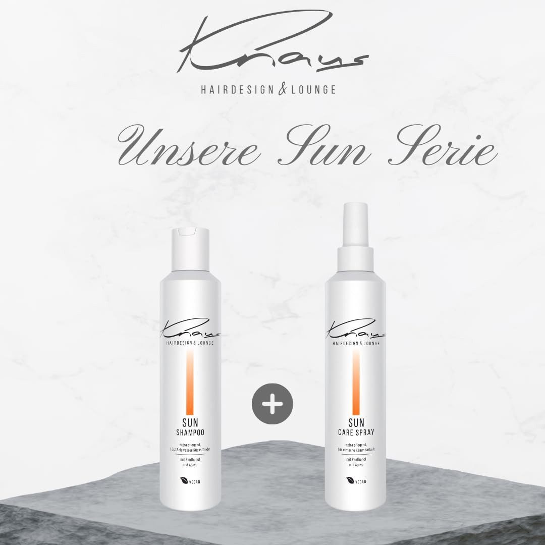 Knaus Hairdesign Haarshampoo After SUN Shampoo 2 Phasen Schutz und Regeneration mit UV-Schutz, Entfernt effektiv Salz- & Chlorwasser-Rückstände
