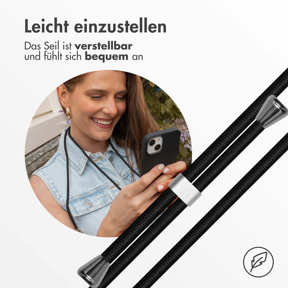 imoshion Handyhülle imoshion SilikonHülle mit Band Samsung Galaxy A57 (5G) - Schwarz – Bild 4 von 5